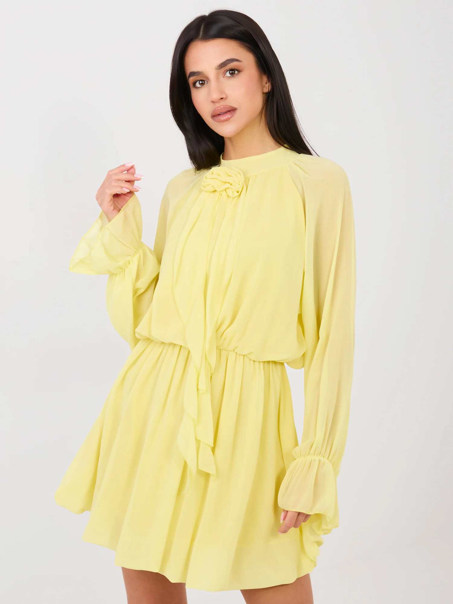 Rochie Dama Maxi, Lejera, RUE PARIS, Galben de Petrecere - imagine 2