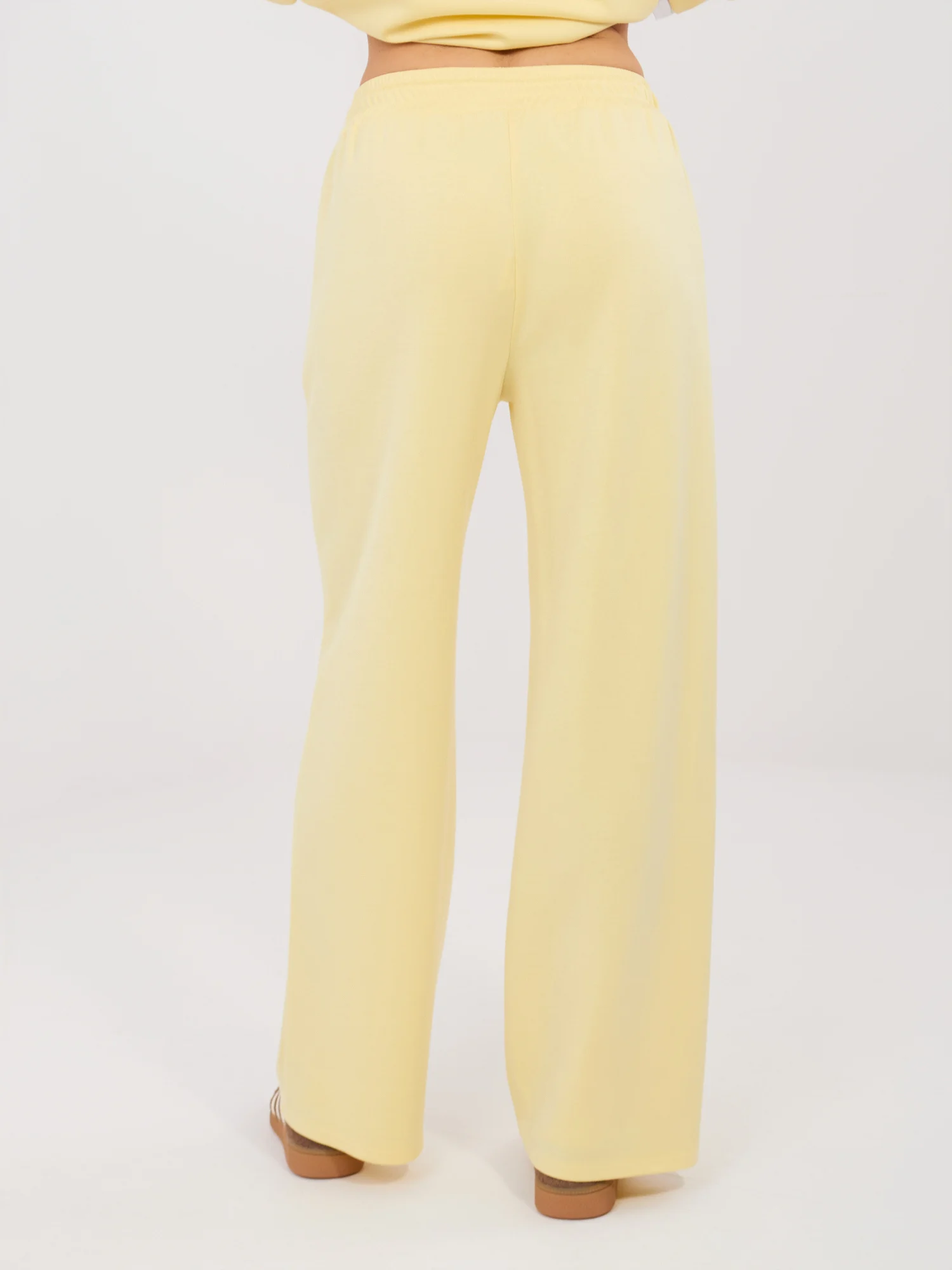Pantaloni Trening Dama Lunga, Croiala dreapta, RUE PARIS, Galben Casual - imagine 3