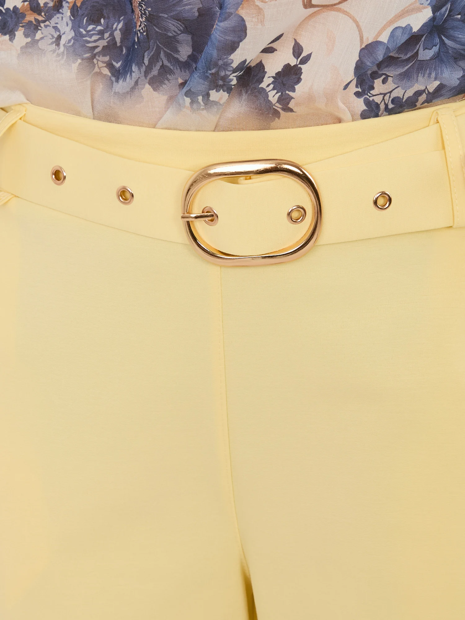 Pantaloni Dama Lunga, Croiala dreapta, RUE PARIS, Galben - imagine 6