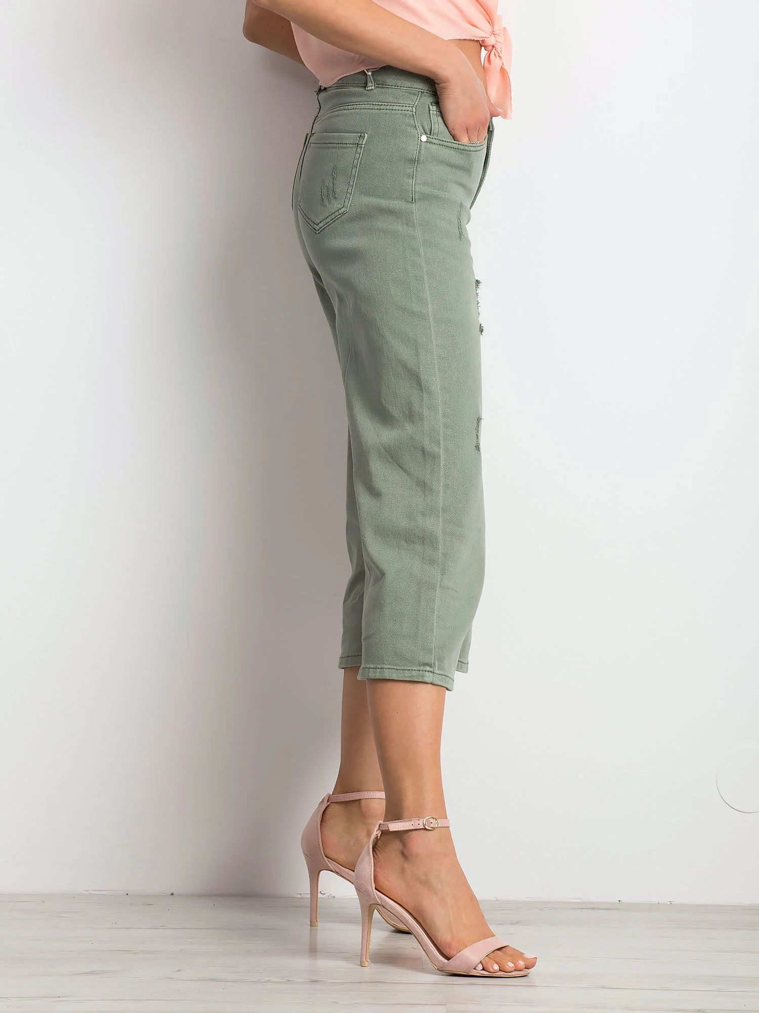 Blugi Dama 7/8, Larga, Hello Miss, Khaki Casual - imagine 2