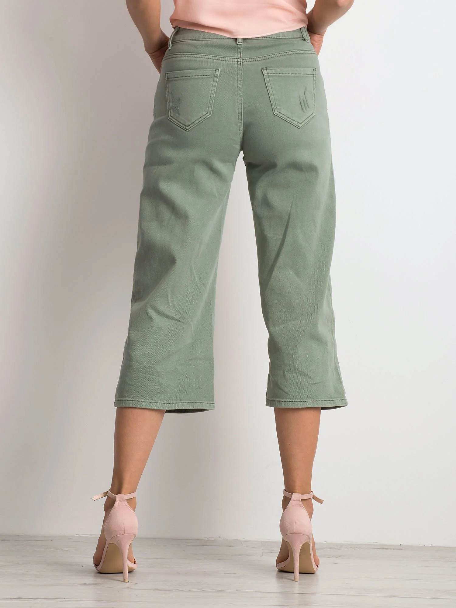 Blugi Dama 7/8, Larga, Hello Miss, Khaki Casual - imagine 3