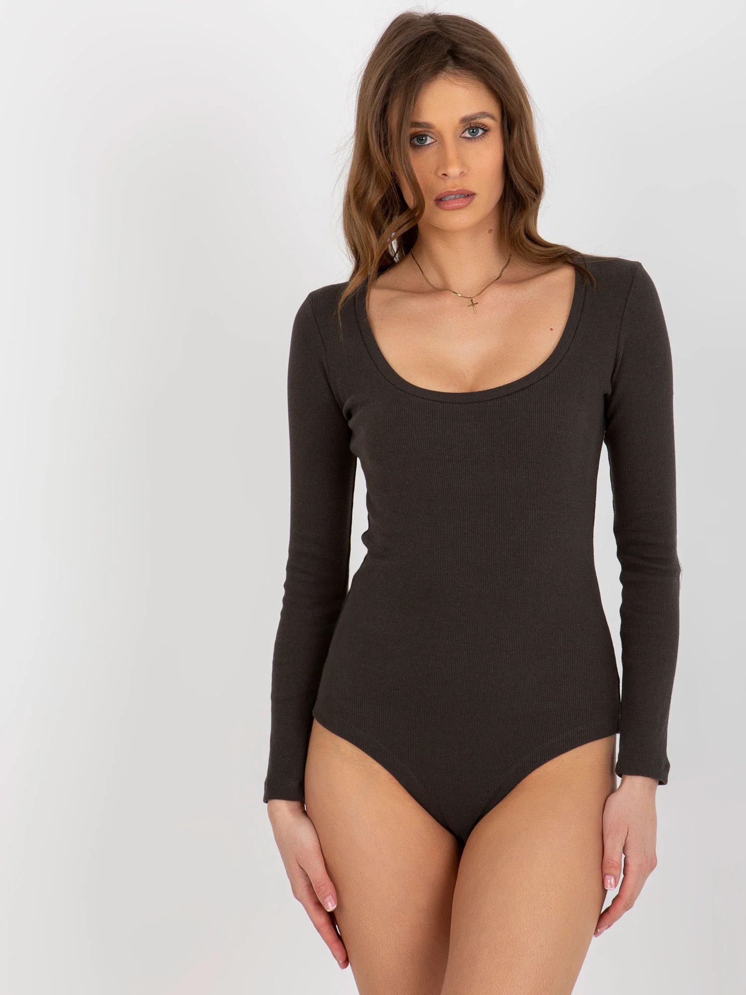 Body Dama Maneca lunga, Dungi, RELEVANCE, Khaki Casual - imagine 4