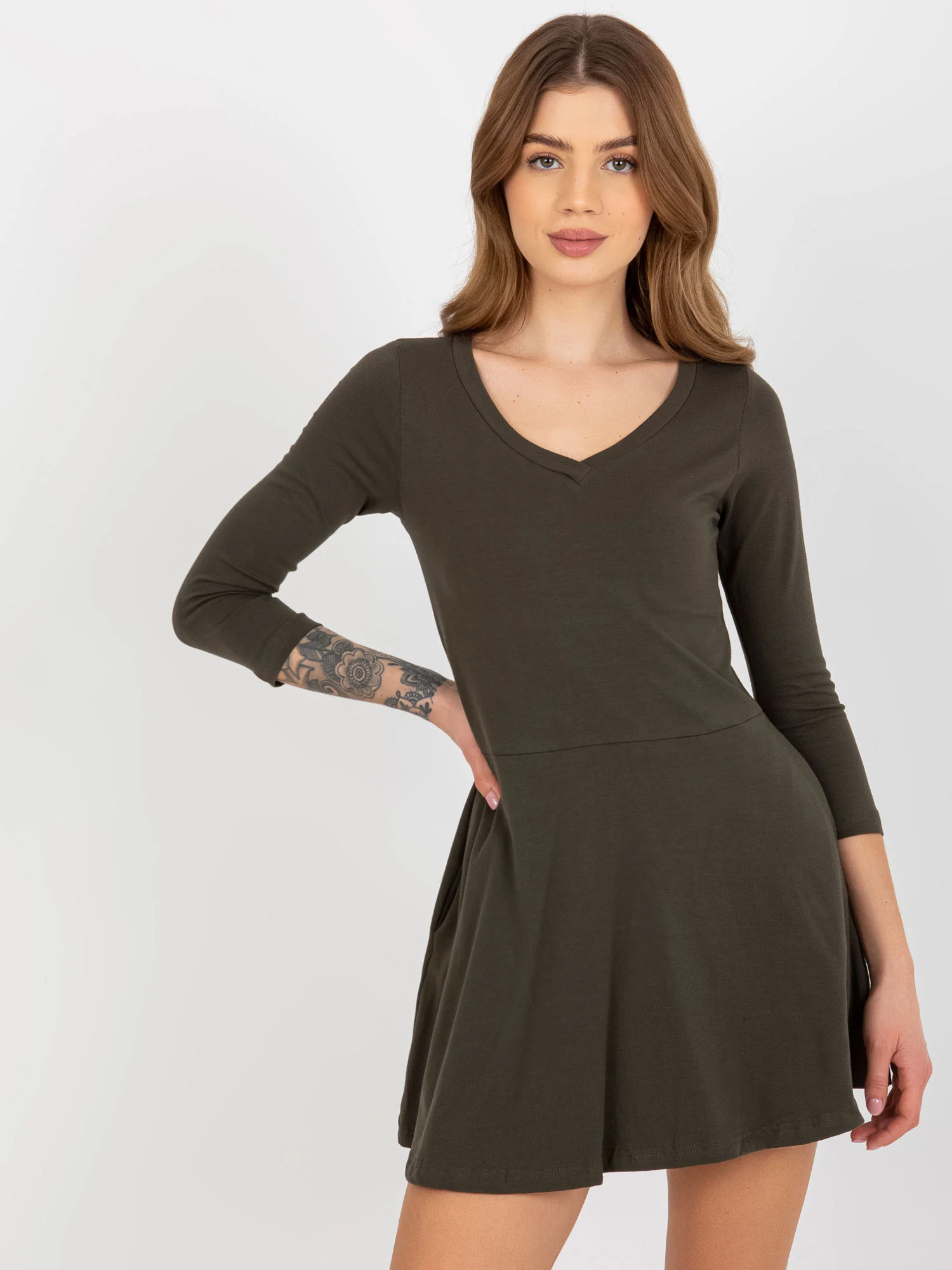 Rochie Dama Mini, Lejera, Lily Rose, Khaki - imagine 6