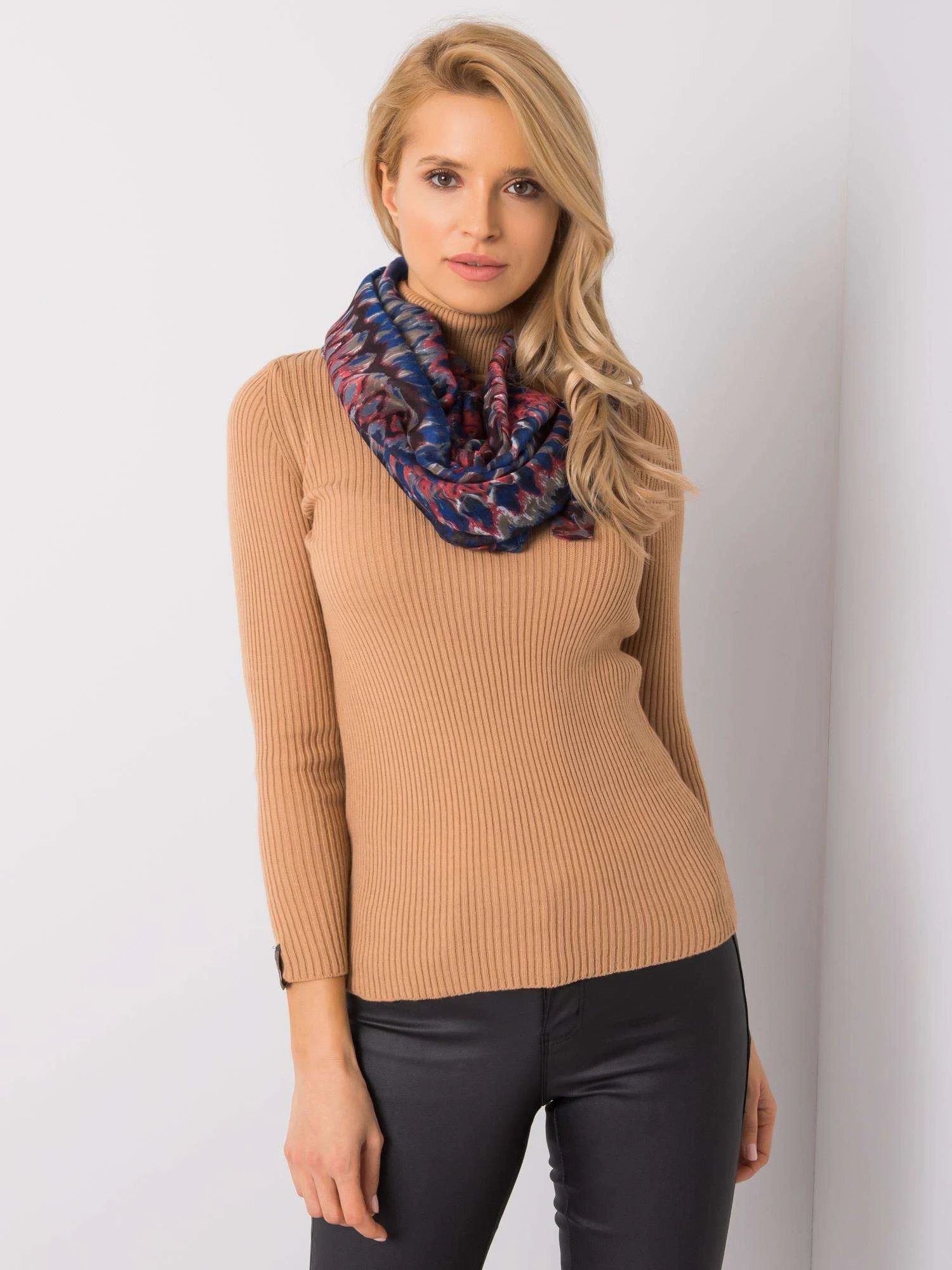 Bandana Dama Imprimat, Viscoza, Fashion Hunters, Cobalt - imagine 2