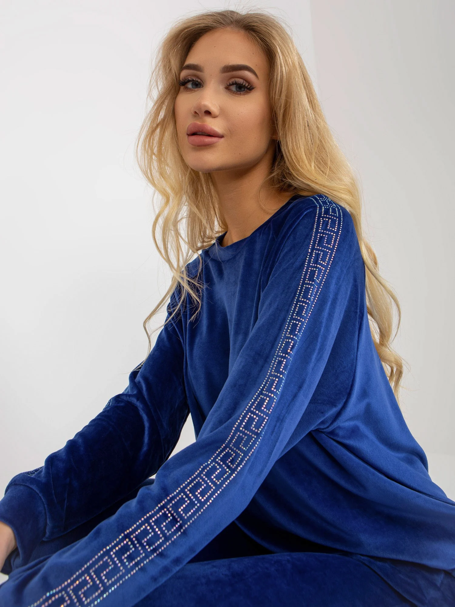 Compleu Dama Maneca lunga, Mansete elastice, RELEVANCE, Cobalt Casual - imagine 4