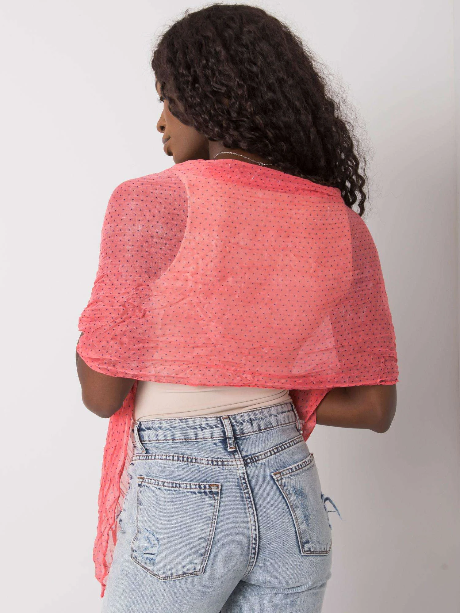 Bandana Dama Buline, Viscoza, Fashion Hunters, Coral - imagine 4
