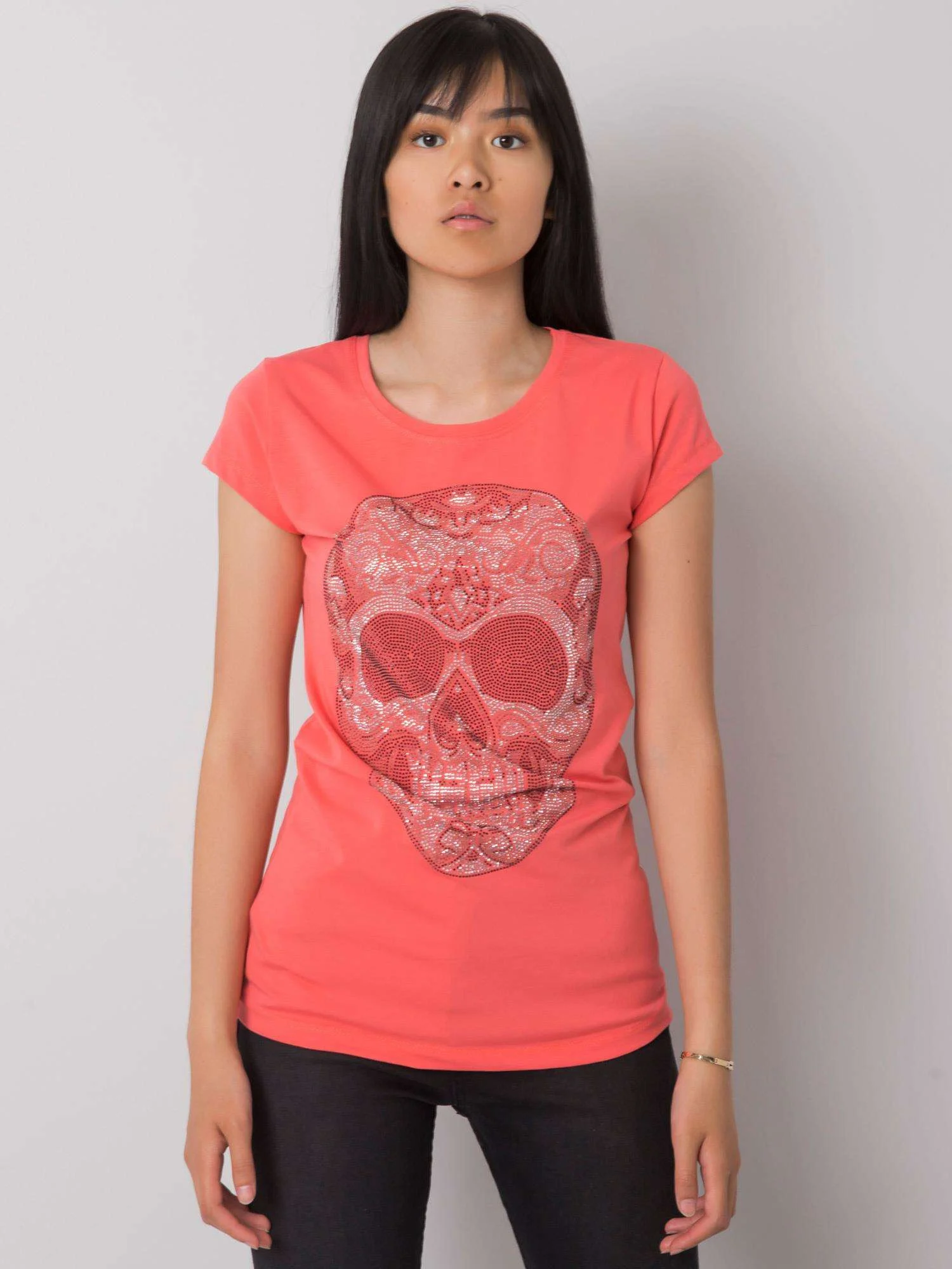 Tricou Dama Mini, Imprimat, ex moda, Coral - imagine 5