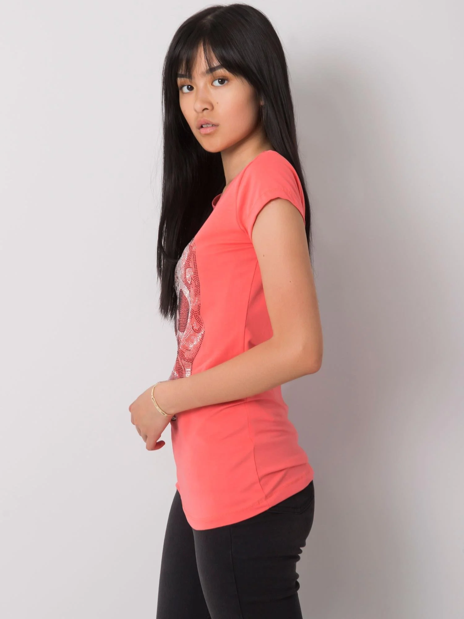 Tricou Dama Mini, Imprimat, ex moda, Coral - imagine 4