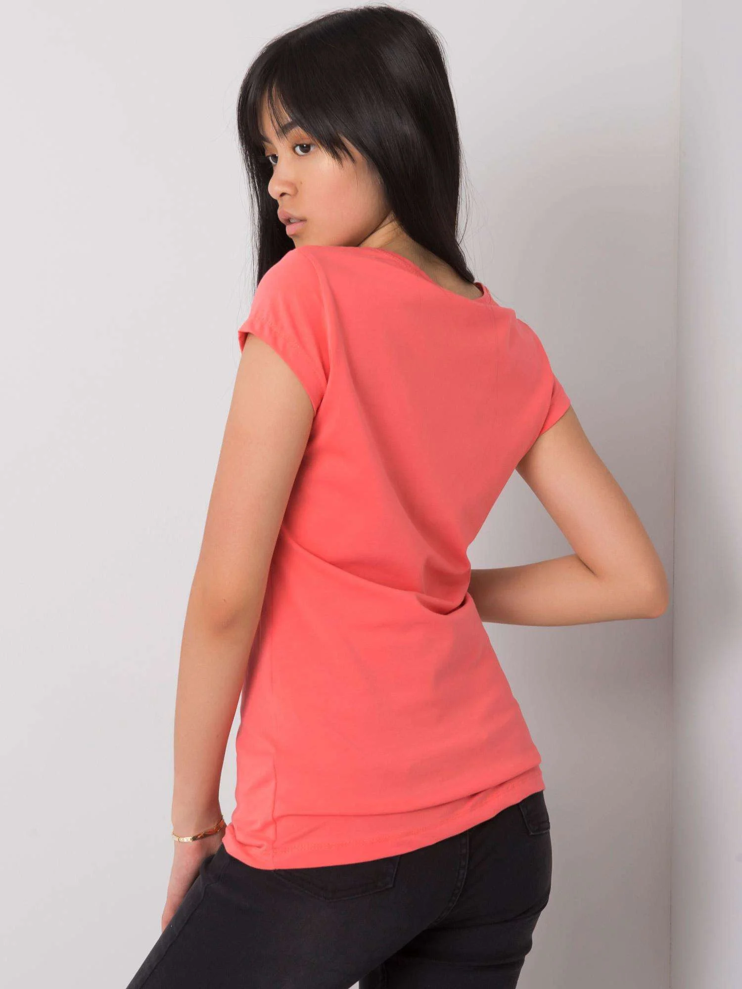 Tricou Dama Mini, Imprimat, ex moda, Coral - imagine 2