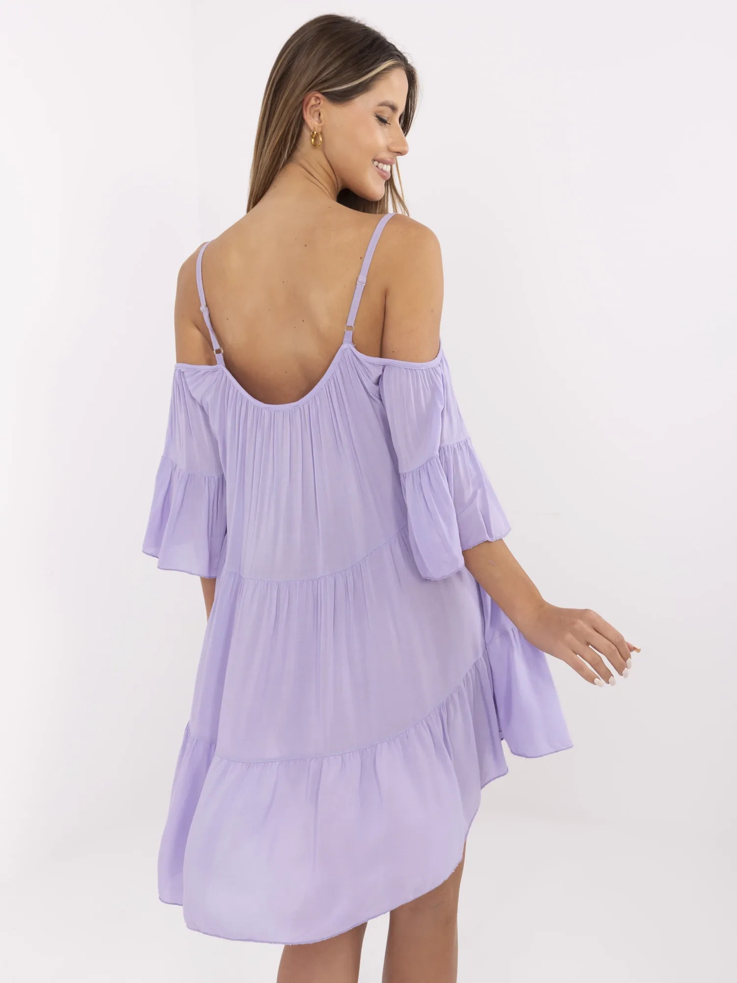 Rochie Dama Mini, Boho, Och Bella, Mov - Image 5