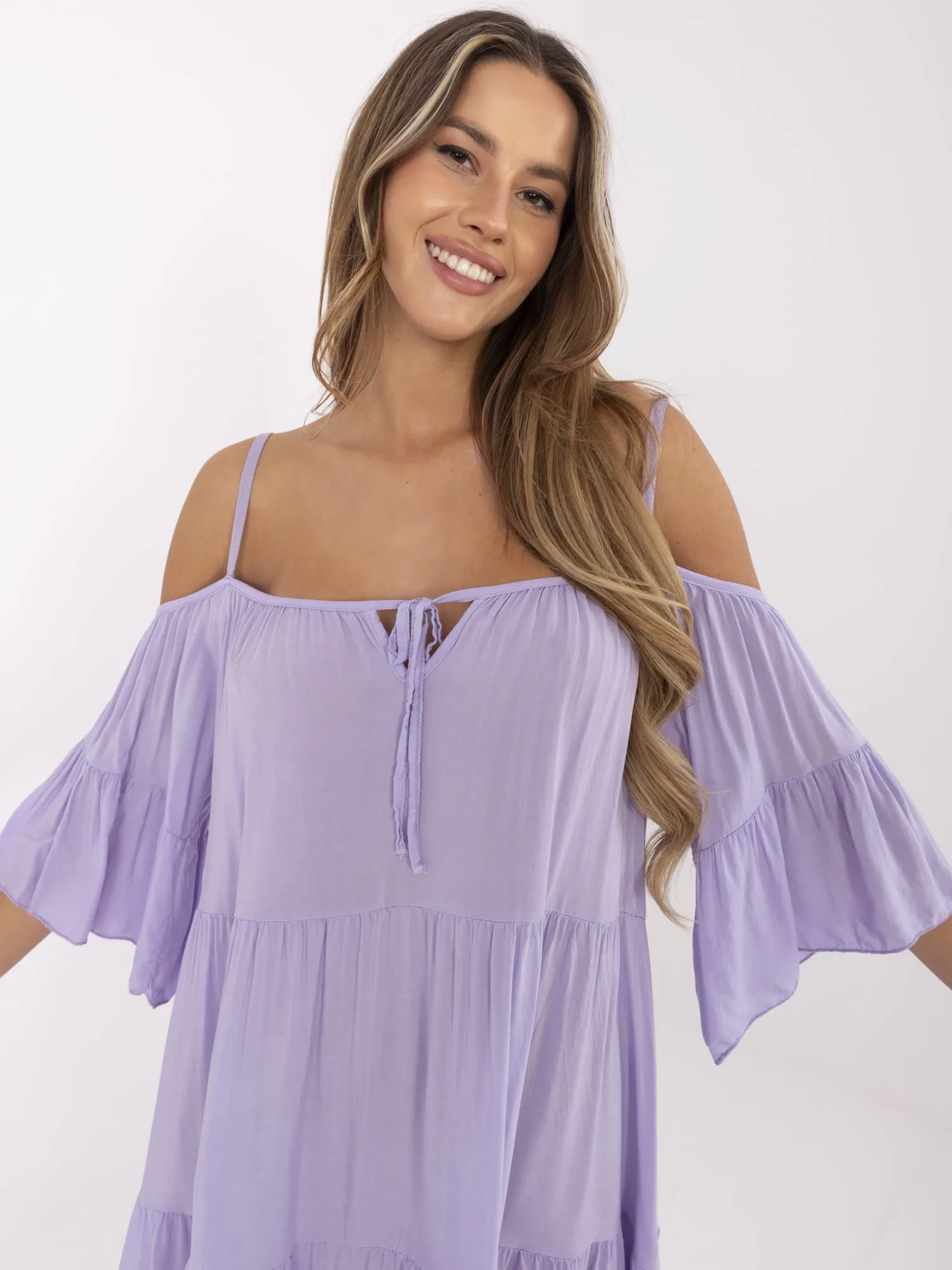 Rochie Dama Mini, Boho, Och Bella, Mov - Image 6