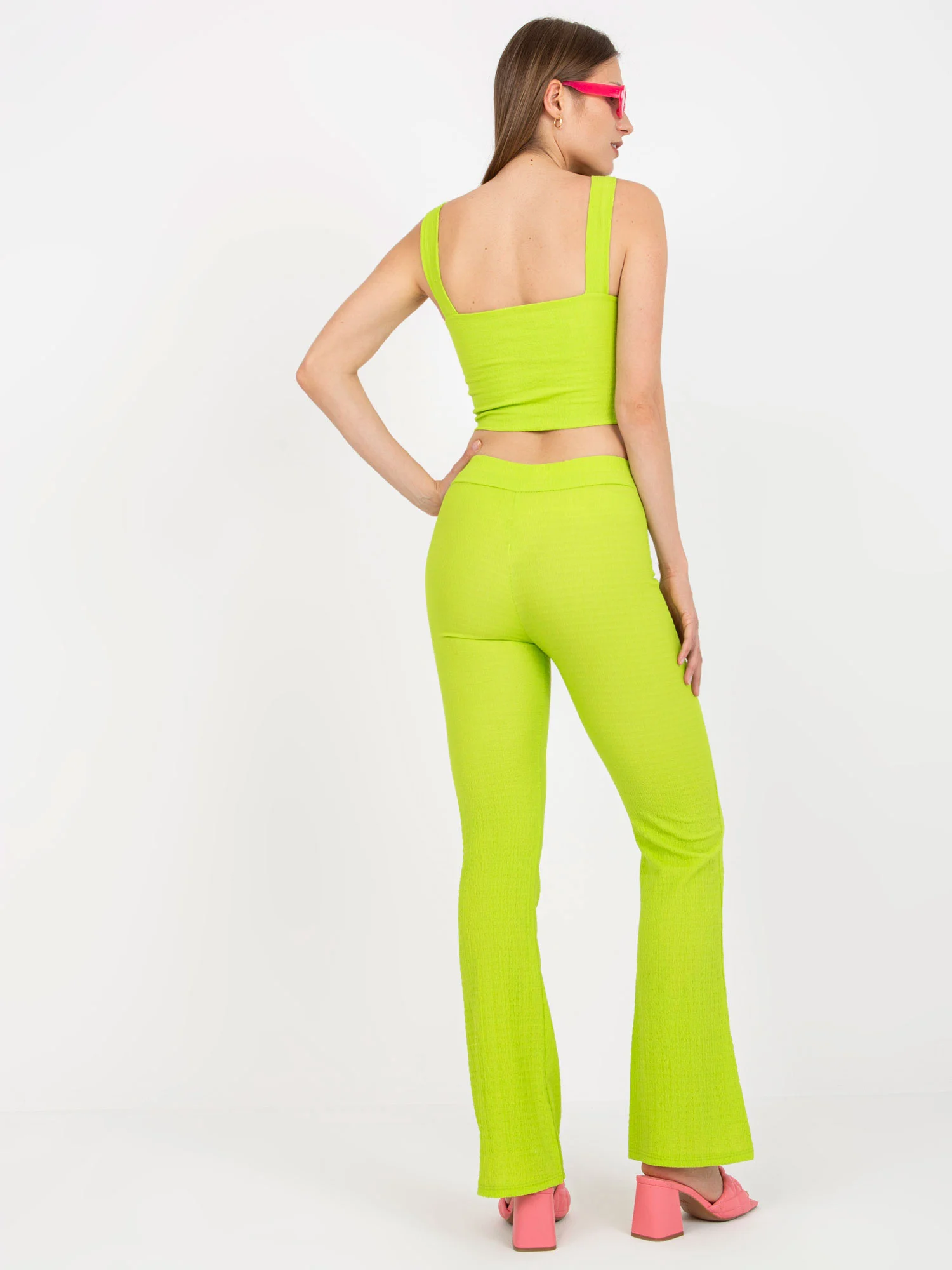 Compleu Dama Lunga, Croiala dreapta, ITALY MODA, Lime Casual - imagine 4