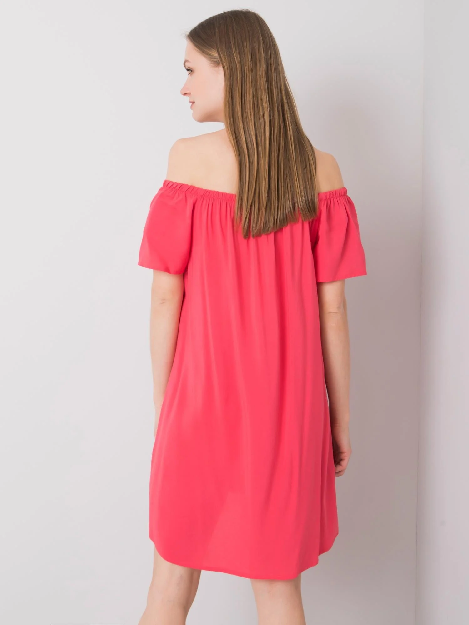 Rochie Dama Mini, Pe umeri, Fresh Made, Coral Casual - imagine 4