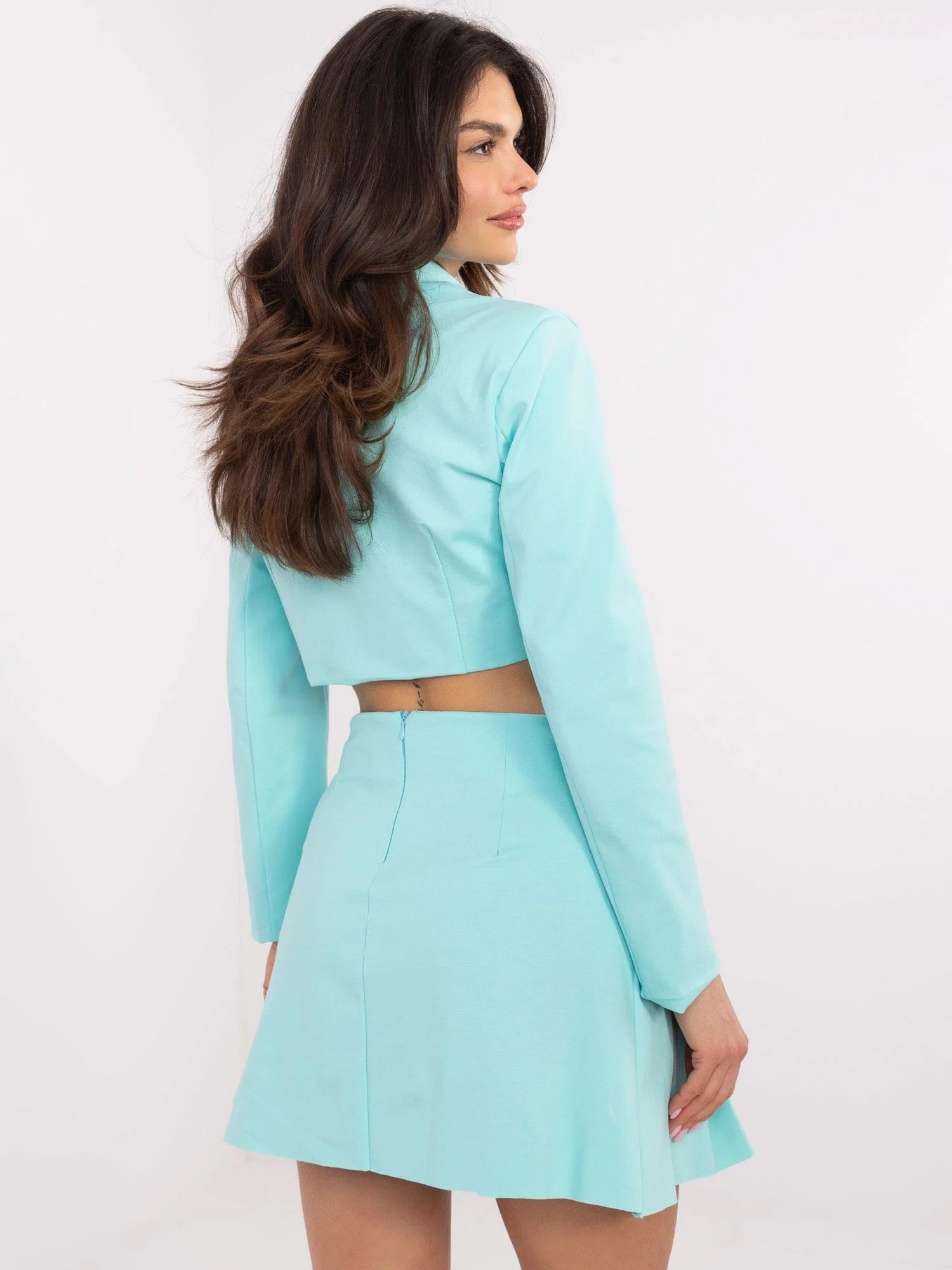 Sacou Dama Mini, Elegant, ITALY MODA, Menta de Petrecere - imagine 5