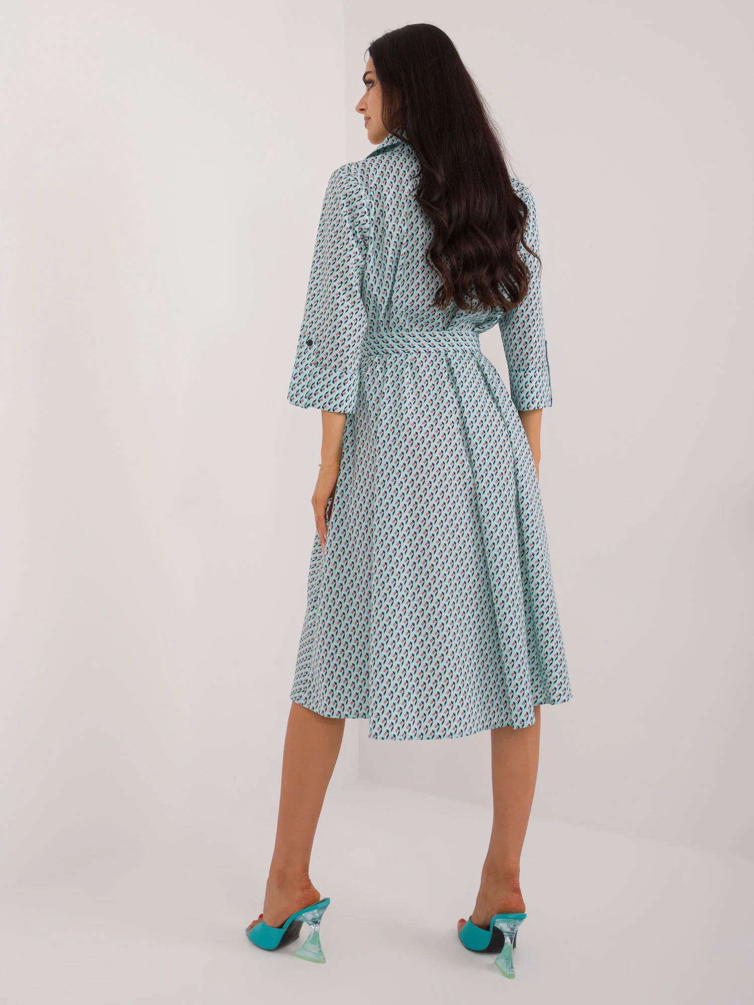 Rochie Dama Midi, Lejera, LAKERTA, Menta Eleganta Office - Image 3