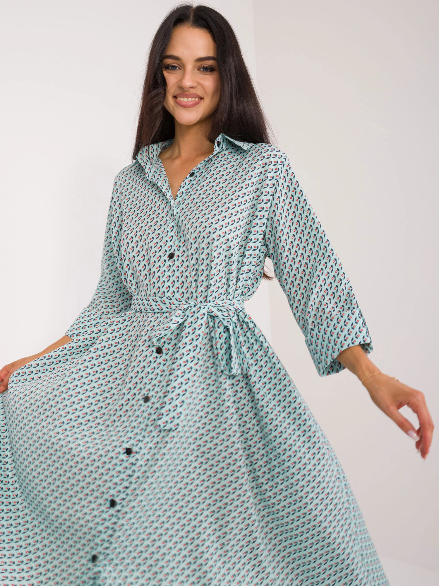 Rochie Dama Midi, Lejera, LAKERTA, Menta Eleganta Office - Image 2