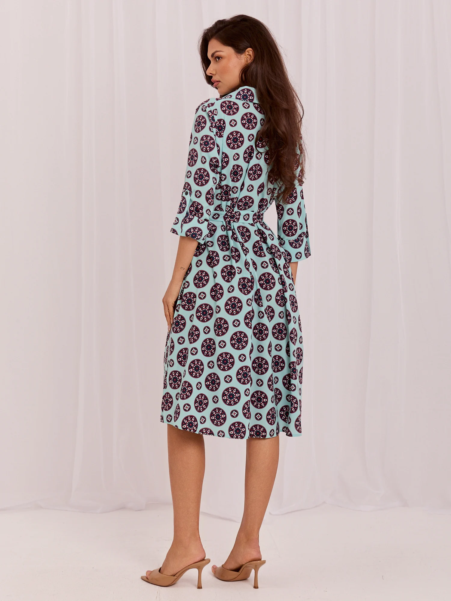Rochie Dama Midi, Lejera, LAKERTA, Menta Eleganta Office - imagine 6