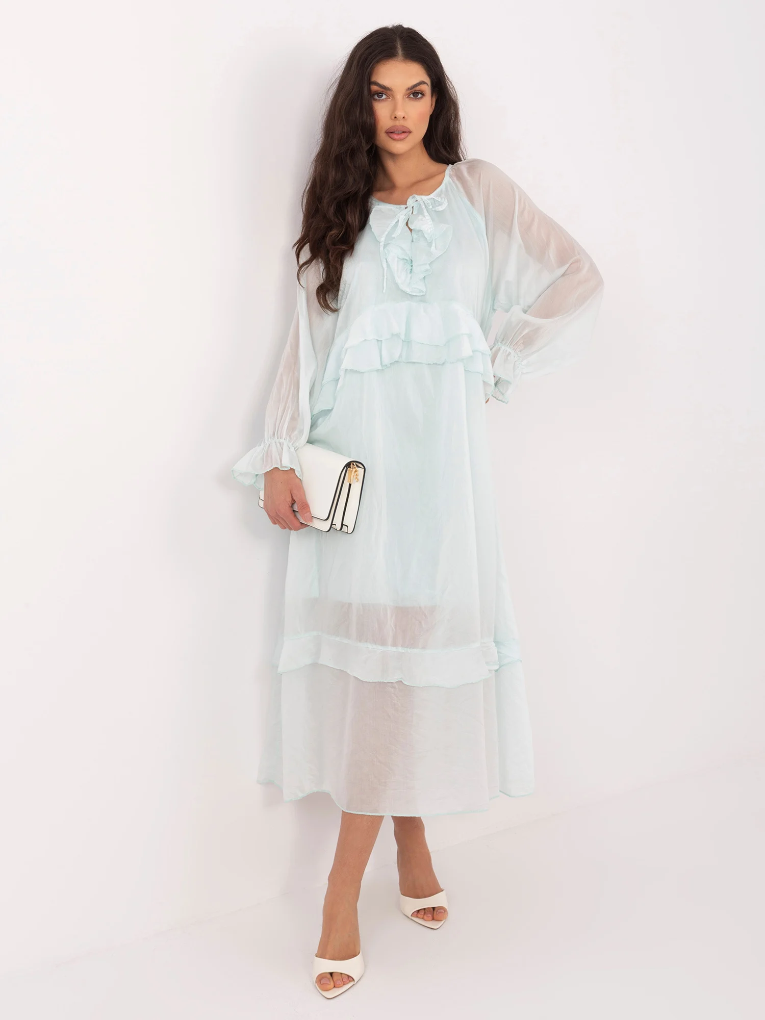 Rochie Dama Maxi, Oversize, ITALY MODA, Menta de Vara - Image 2
