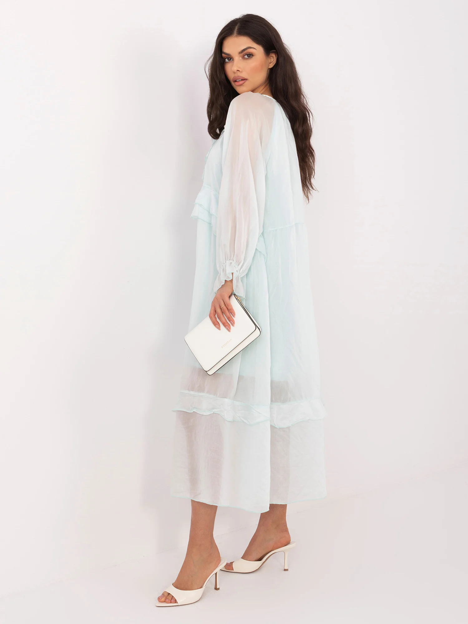 Rochie Dama Maxi, Oversize, ITALY MODA, Menta de Vara - Image 4