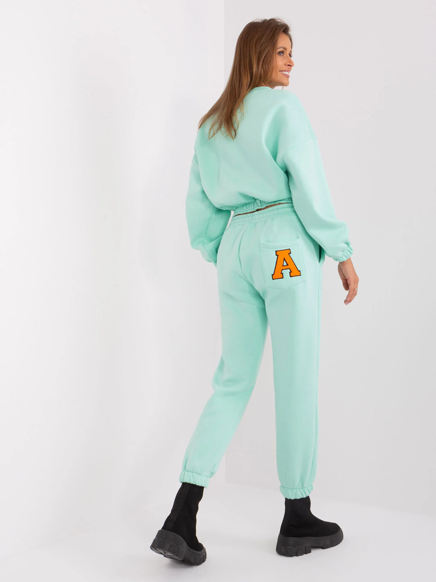 Compleu Dama Maneca lunga, Sport, My Red Lips, Menta Casual - imagine 4