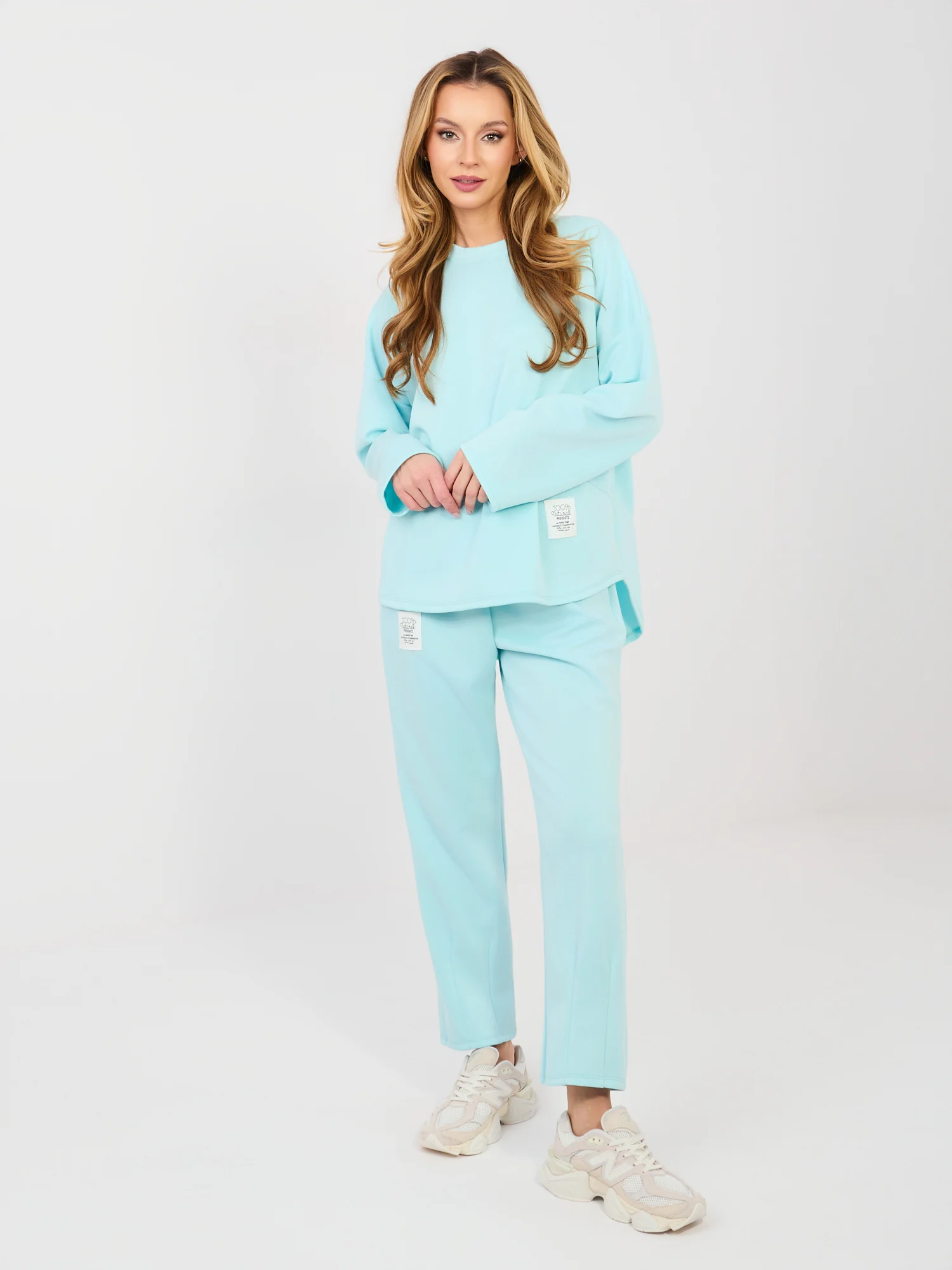 Compleu Dama Maneca lunga, Conica, RUE PARIS, Menta Casual - imagine 3