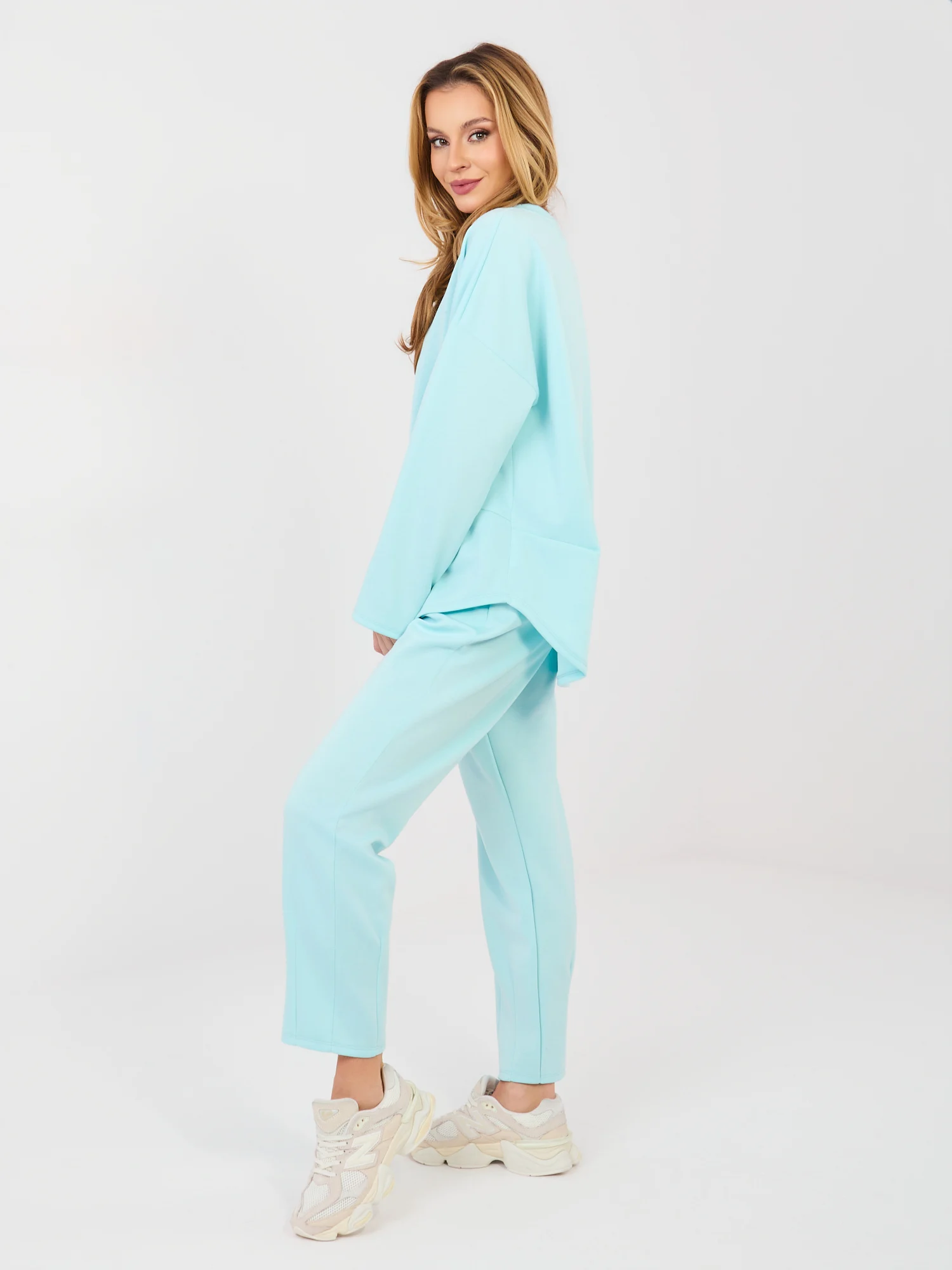 Compleu Dama Maneca lunga, Conica, RUE PARIS, Menta Casual - imagine 5