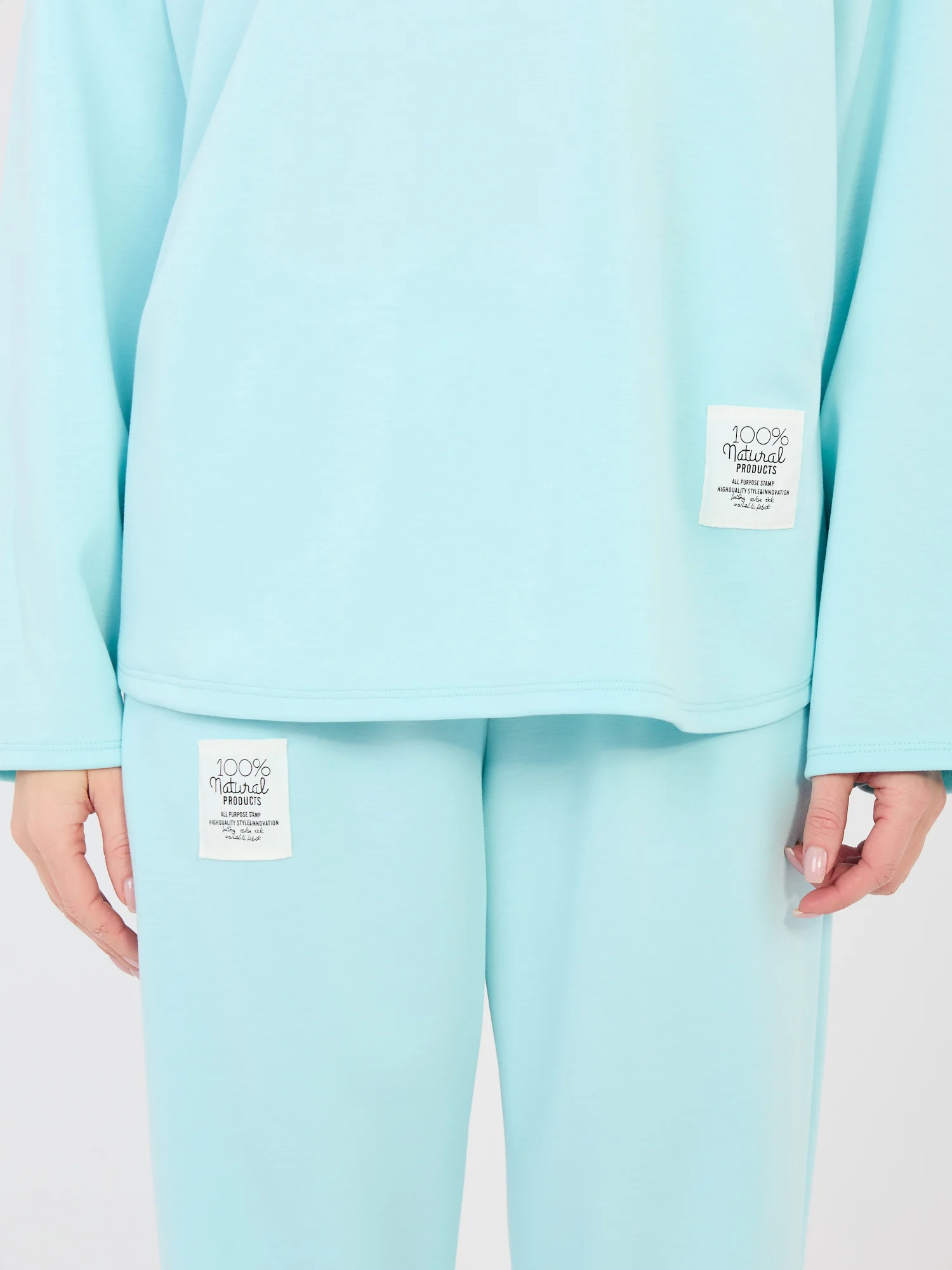 Compleu Dama Maneca lunga, Conica, RUE PARIS, Menta Casual - imagine 2