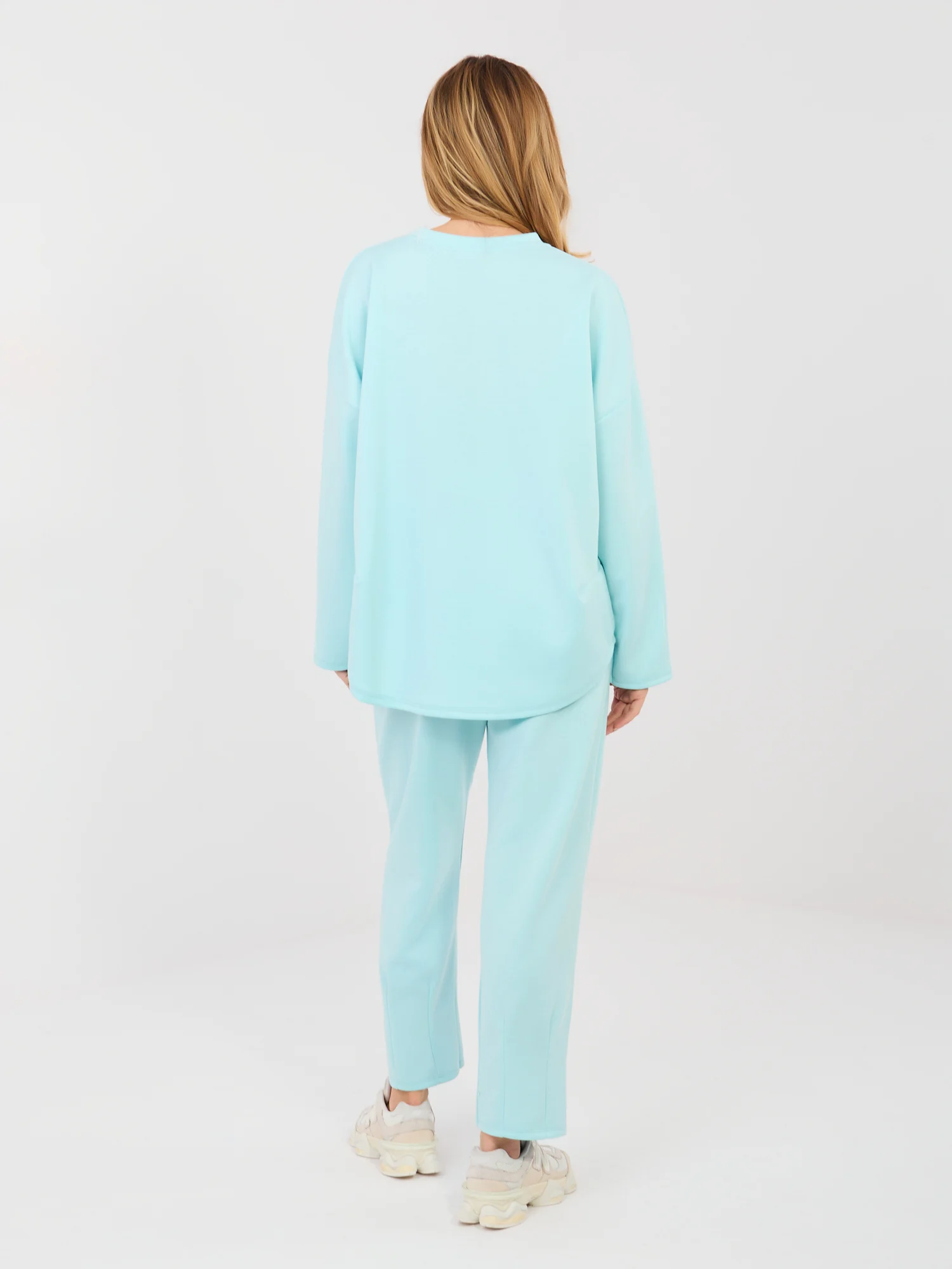 Compleu Dama Maneca lunga, Conica, RUE PARIS, Menta Casual - imagine 6