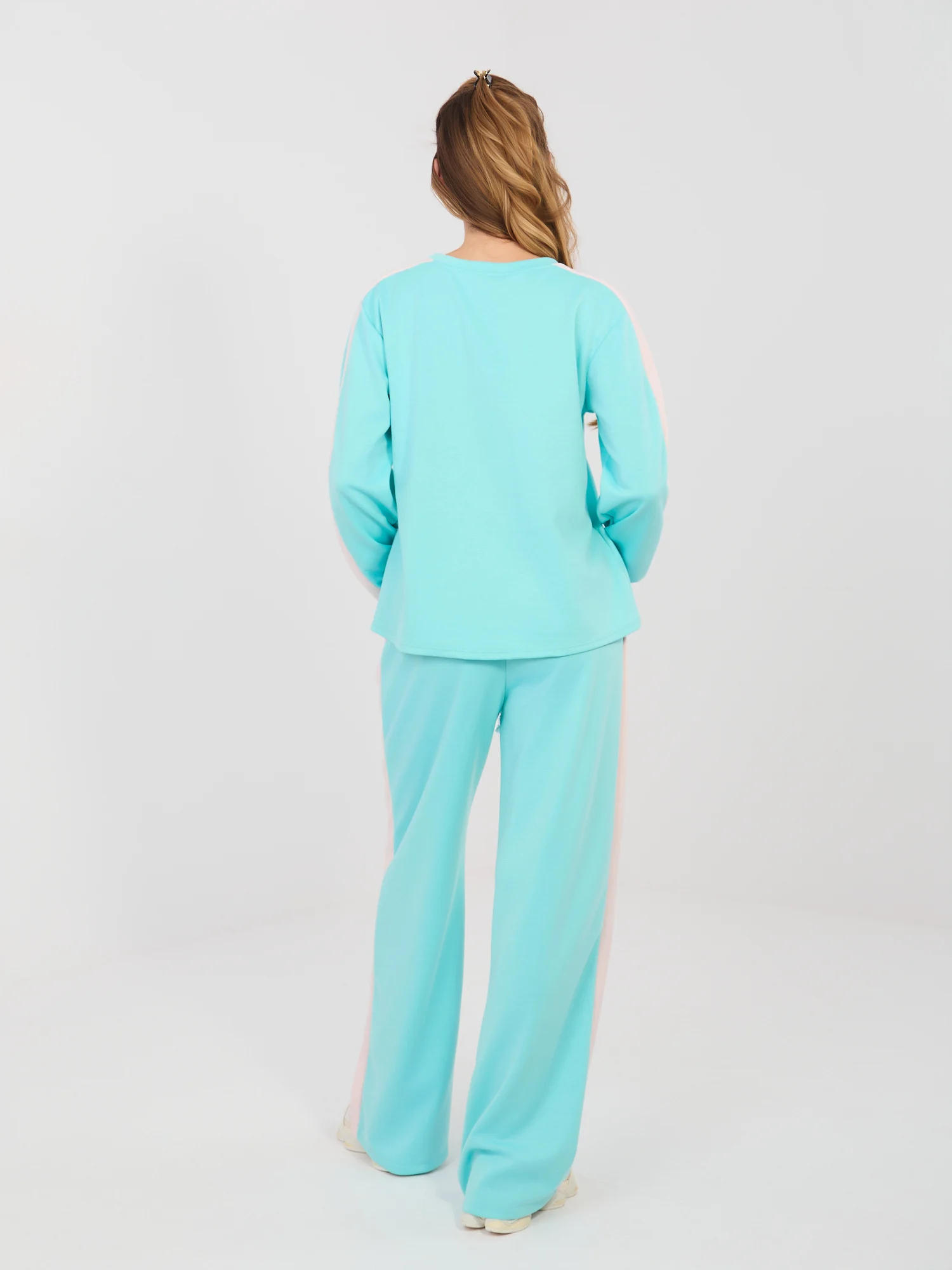 Compleu Dama Maneca lunga, Imprimat, RUE PARIS, Menta Casual - imagine 5
