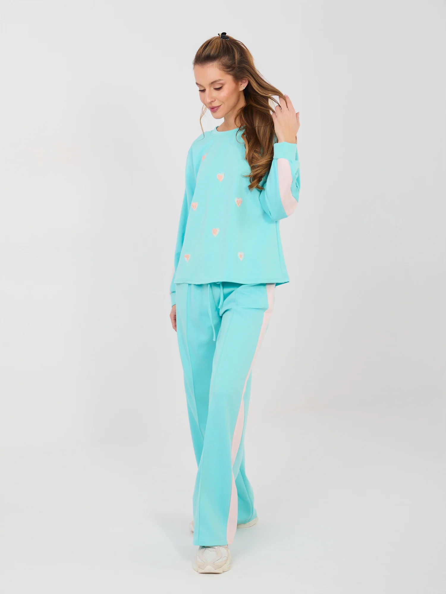 Compleu Dama Maneca lunga, Imprimat, RUE PARIS, Menta Casual - imagine 8