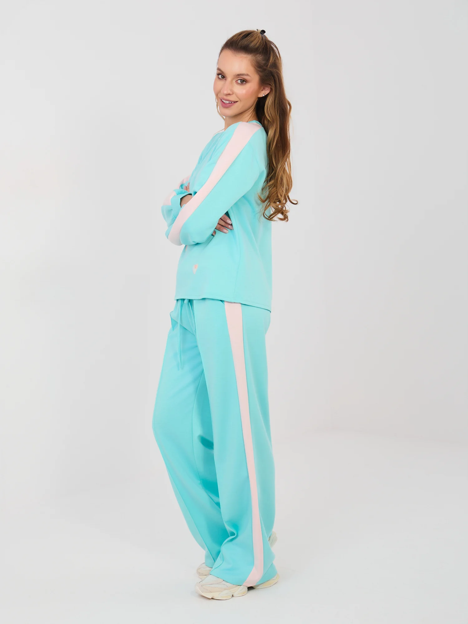 Compleu Dama Maneca lunga, Imprimat, RUE PARIS, Menta Casual - imagine 2