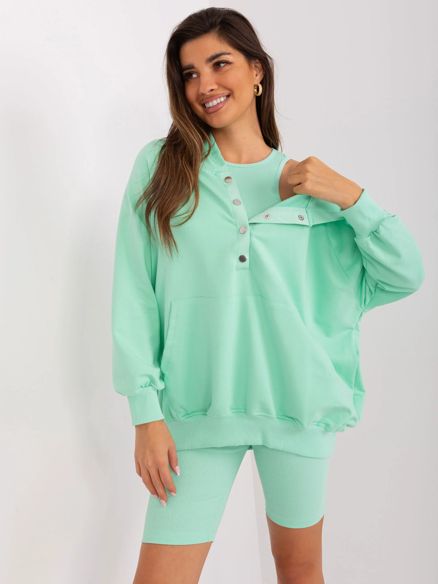 Compleu Dama Mini, Dungi, My Red Lips, Menta Casual - imagine 6