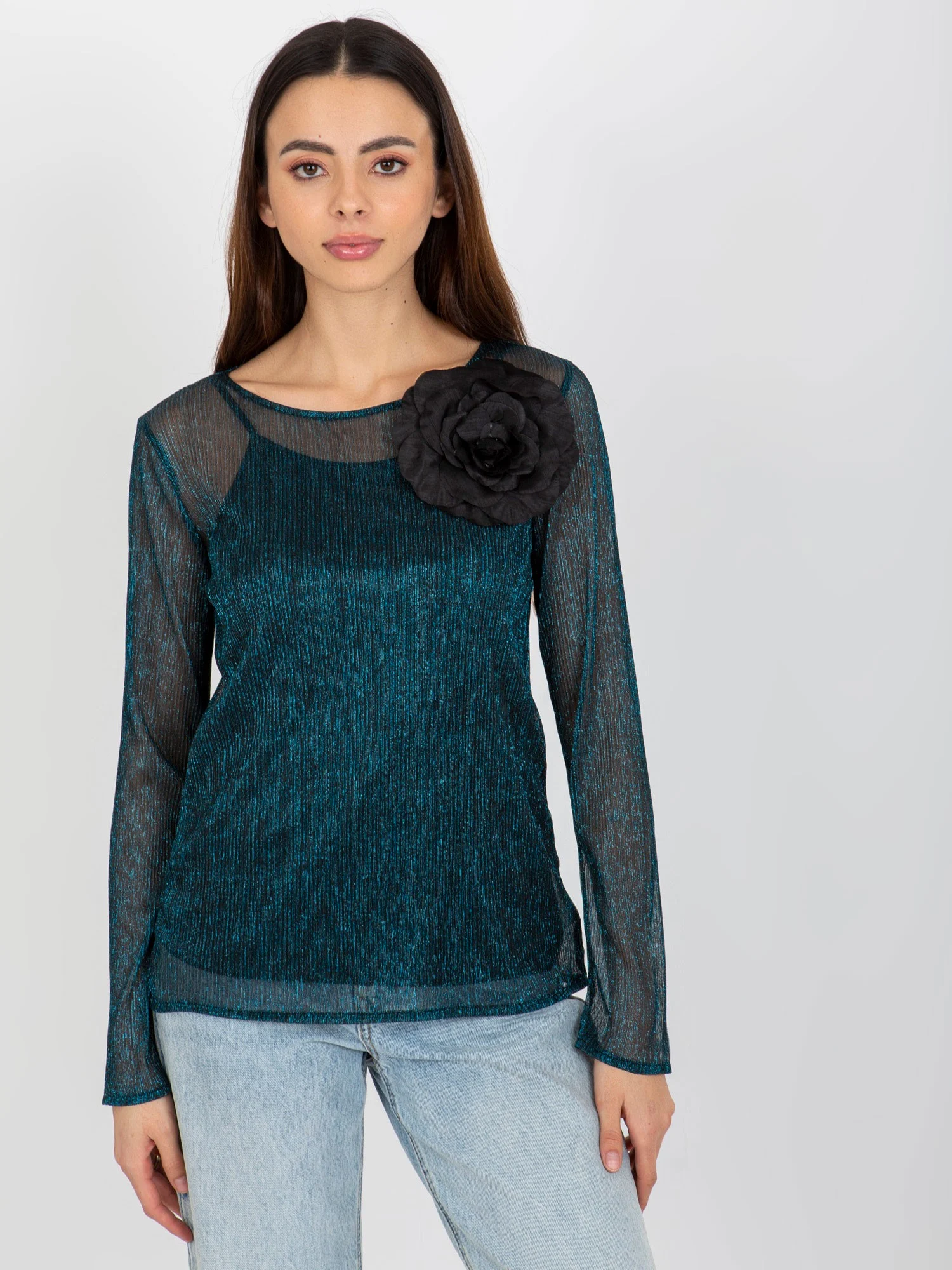 Compleu Dama Maneca lunga, Elegant, LAKERTA, Verde de Petrecere - imagine 2