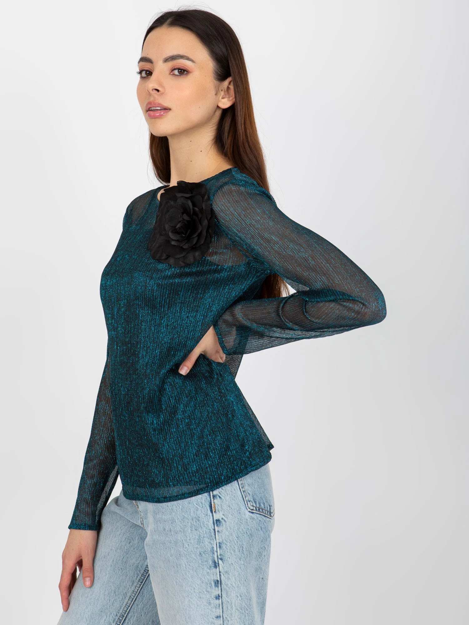 Compleu Dama Maneca lunga, Elegant, LAKERTA, Verde de Petrecere - imagine 4