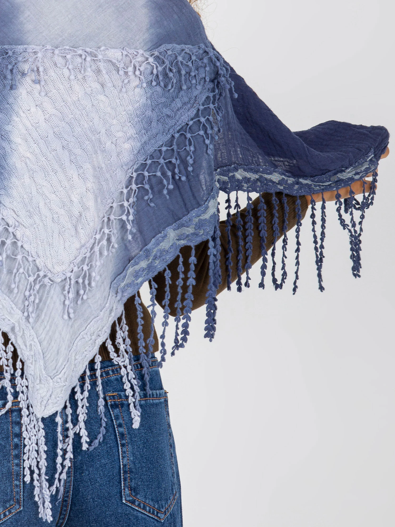 Bandana Dama Imprimat, Bumbac, Fashion Hunters, Albastru - imagine 5