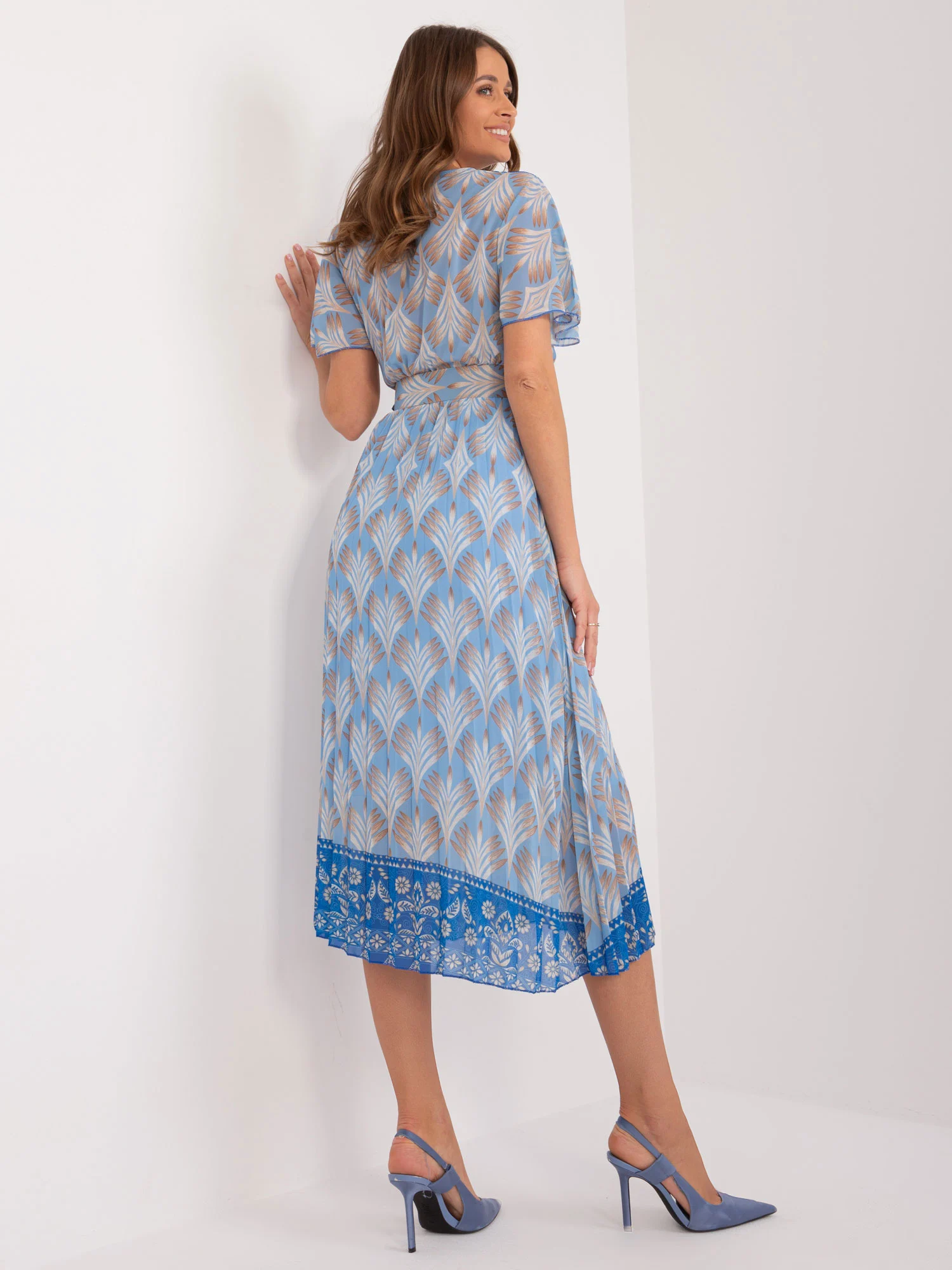 Rochie Dama Midi, Rochie dreapta, ITALY MODA, Albastru - Image 5