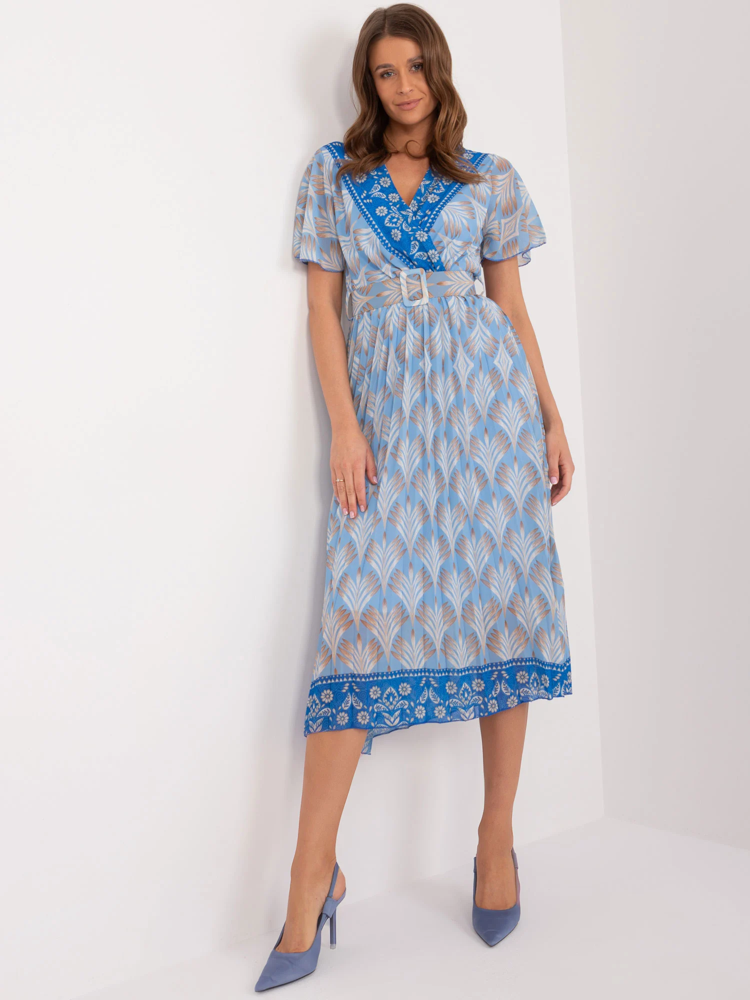 Rochie Dama Midi, Rochie dreapta, ITALY MODA, Albastru - Image 2