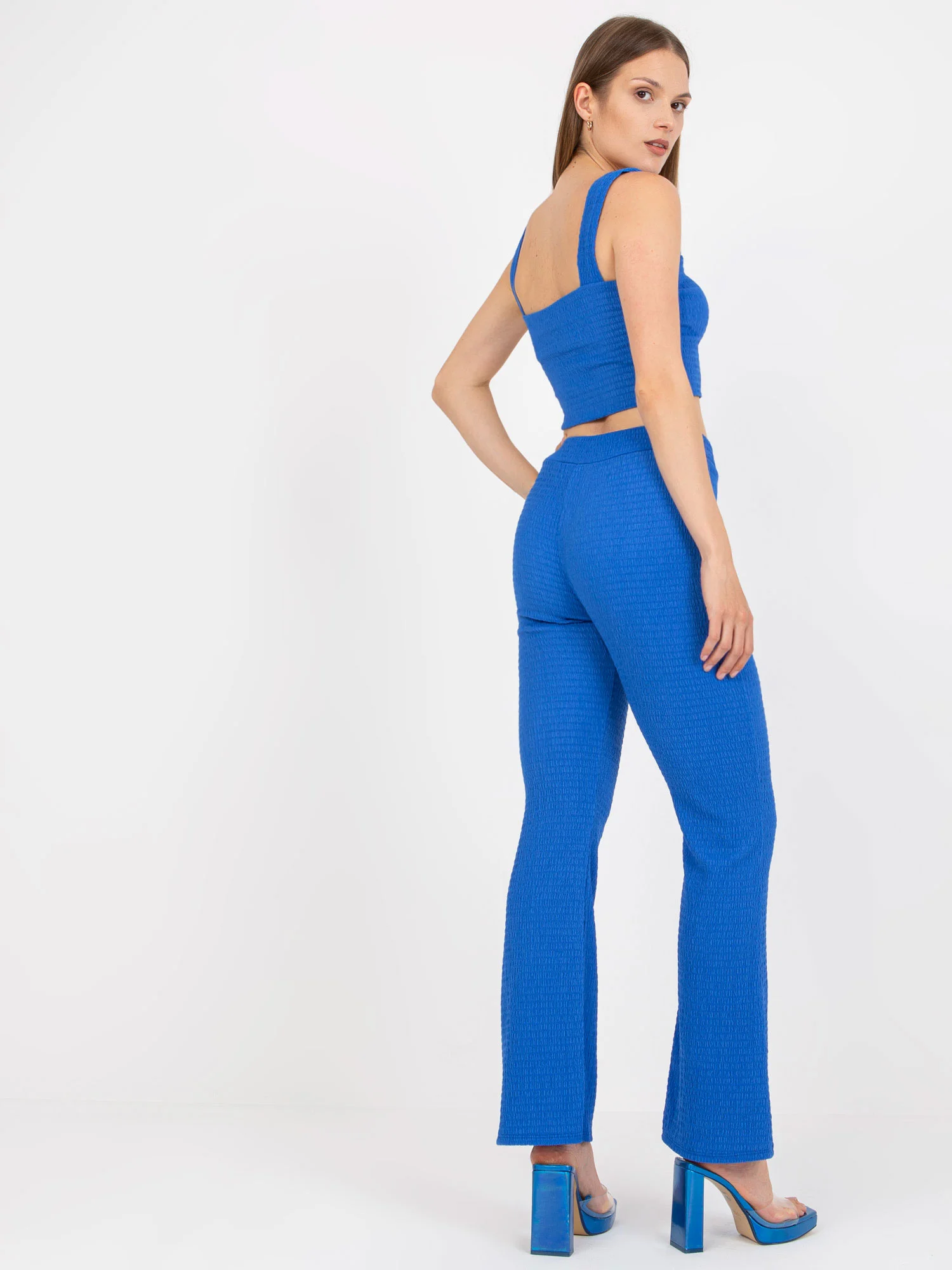 Compleu Dama Lunga, Croiala dreapta, ITALY MODA, Albastru Casual - imagine 5