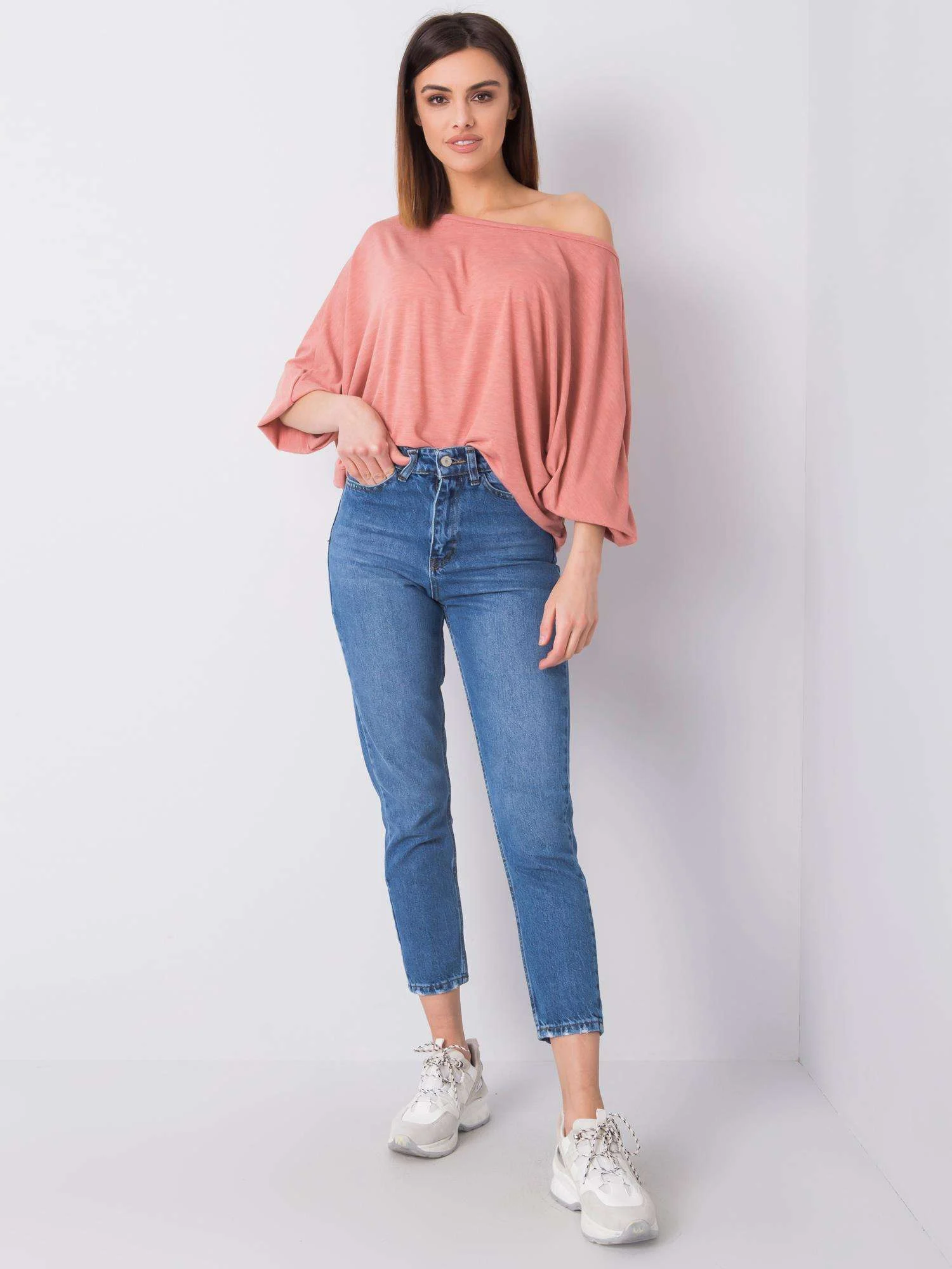 Blugi Dama Lunga, Conica, RUE PARIS, Albastru Casual - imagine 4