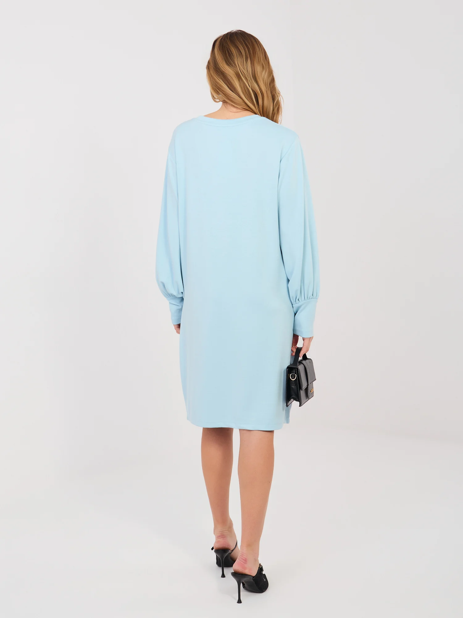 Rochie Dama Maxi, Rochie dreapta, RUE PARIS, Albastru Eleganta Office - Image 5