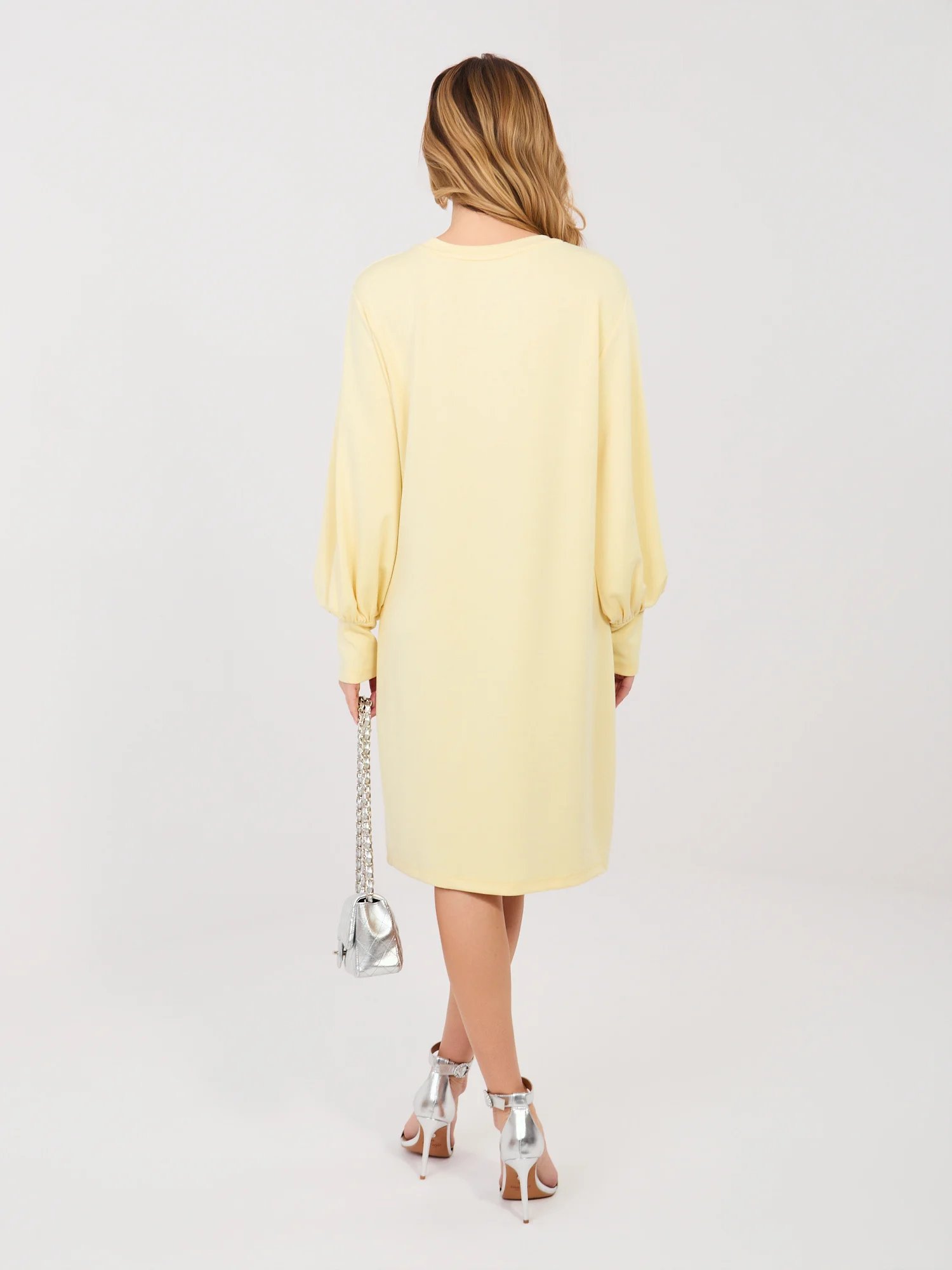 Rochie Dama Maxi, Rochie dreapta, RUE PARIS, Galben Eleganta Office - Image 3