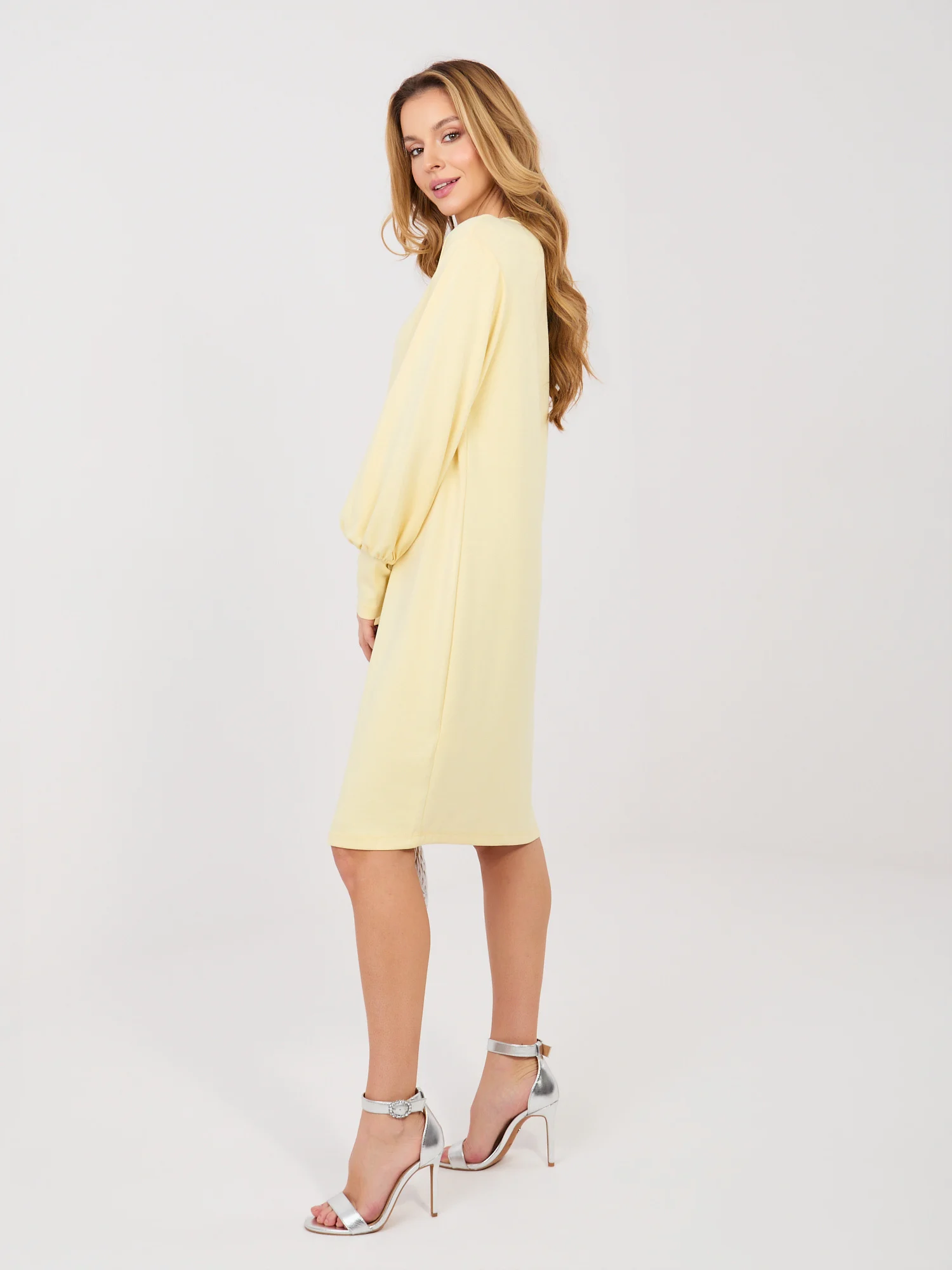 Rochie Dama Maxi, Rochie dreapta, RUE PARIS, Galben Eleganta Office - Image 5