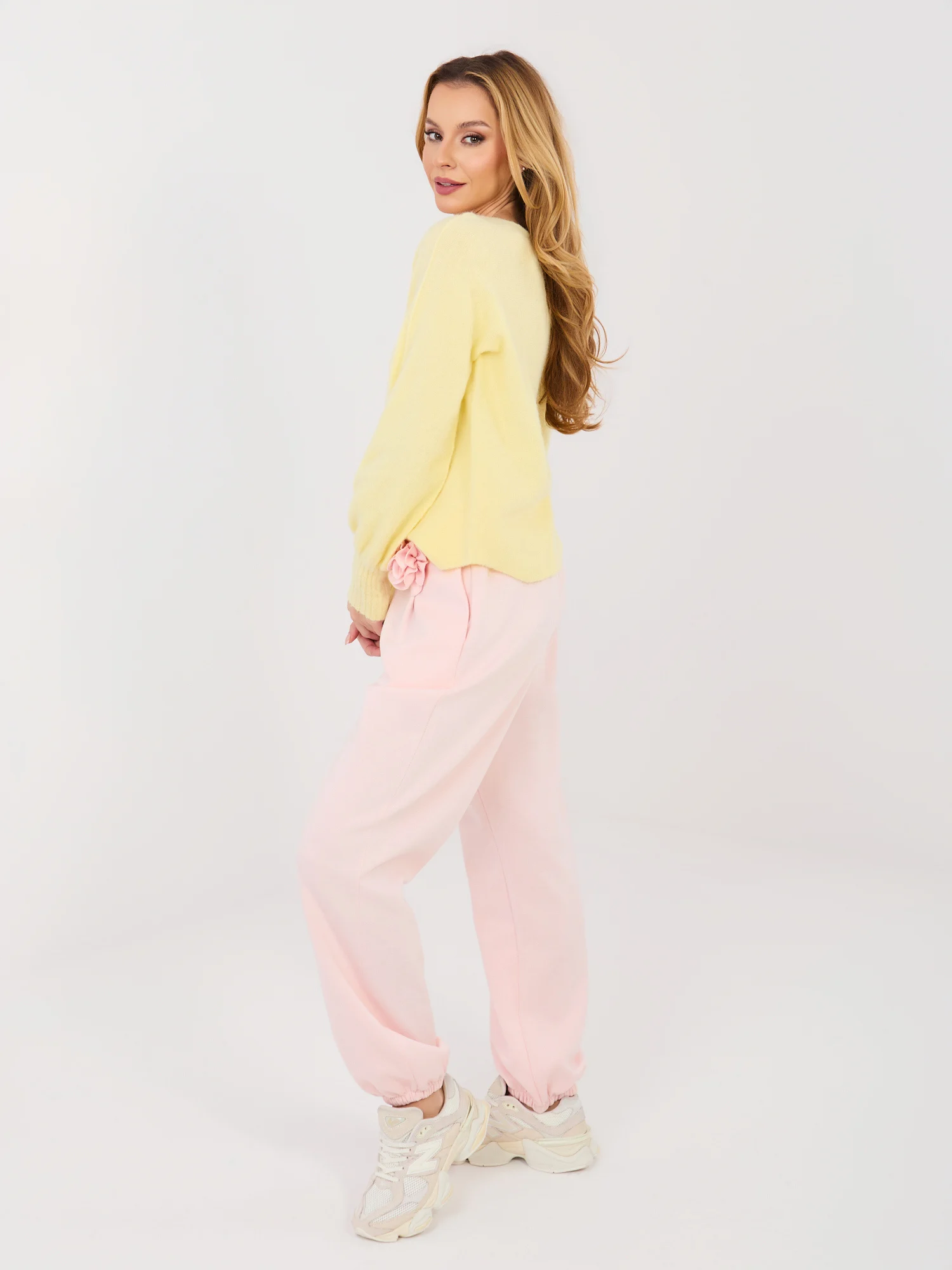 Pantaloni Dama Lunga, Elegant, ITALY MODA, Roz Eleganta - Image 6