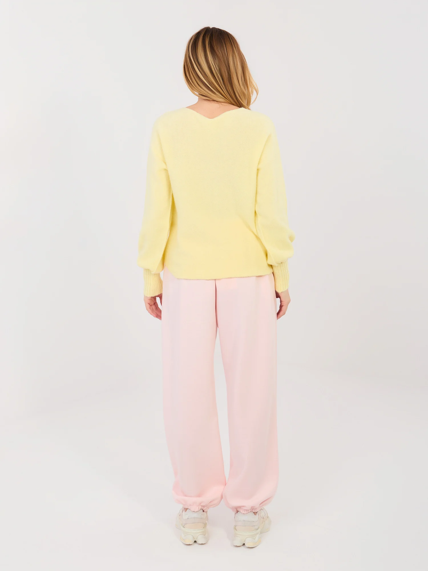 Pantaloni Dama Lunga, Elegant, ITALY MODA, Roz Eleganta - Image 4