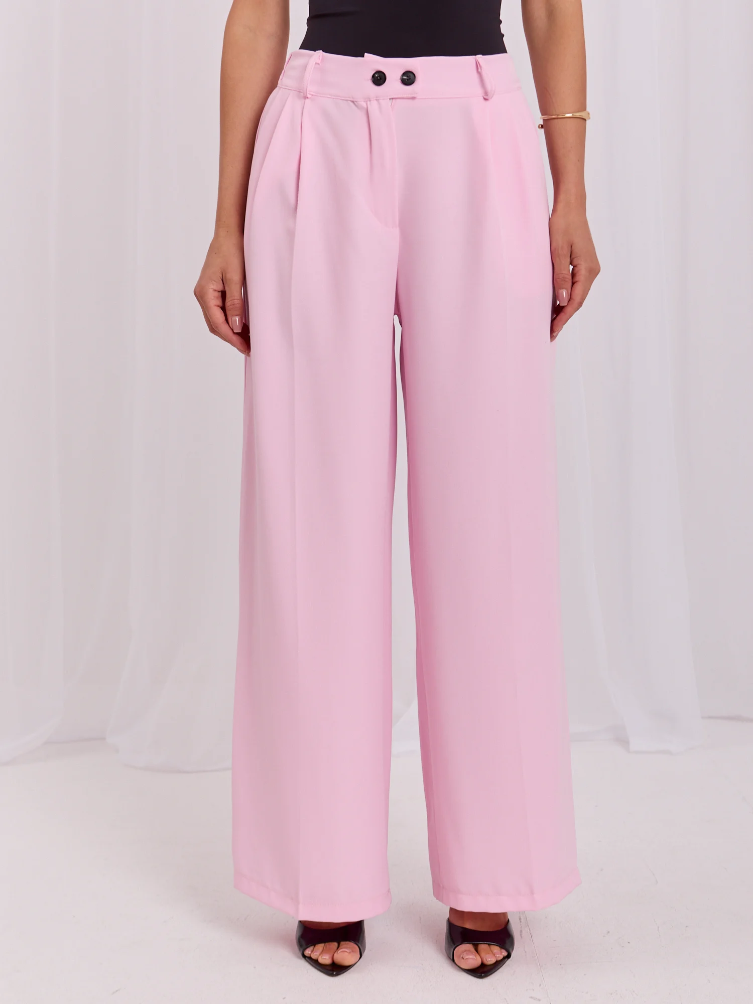 Pantaloni Dama Lunga, Elegant, RUE PARIS, Roz de Petrecere - imagine 7