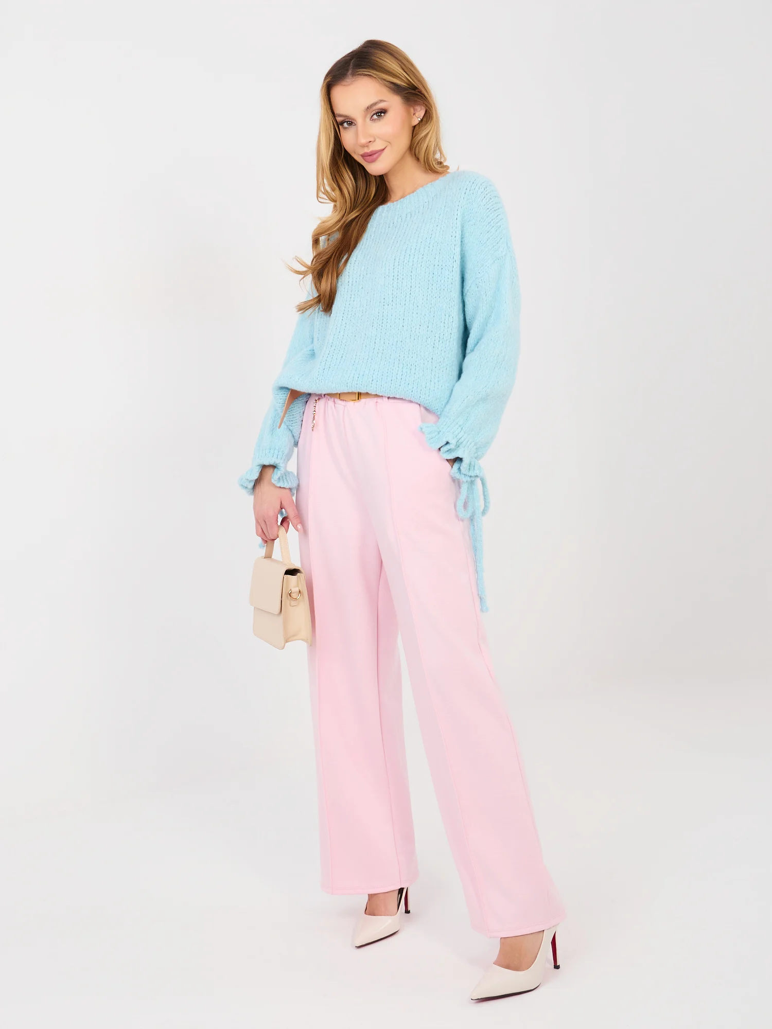 Pantaloni Dama Lunga, Elegant, RUE PARIS, Roz Eleganta Office - imagine 4