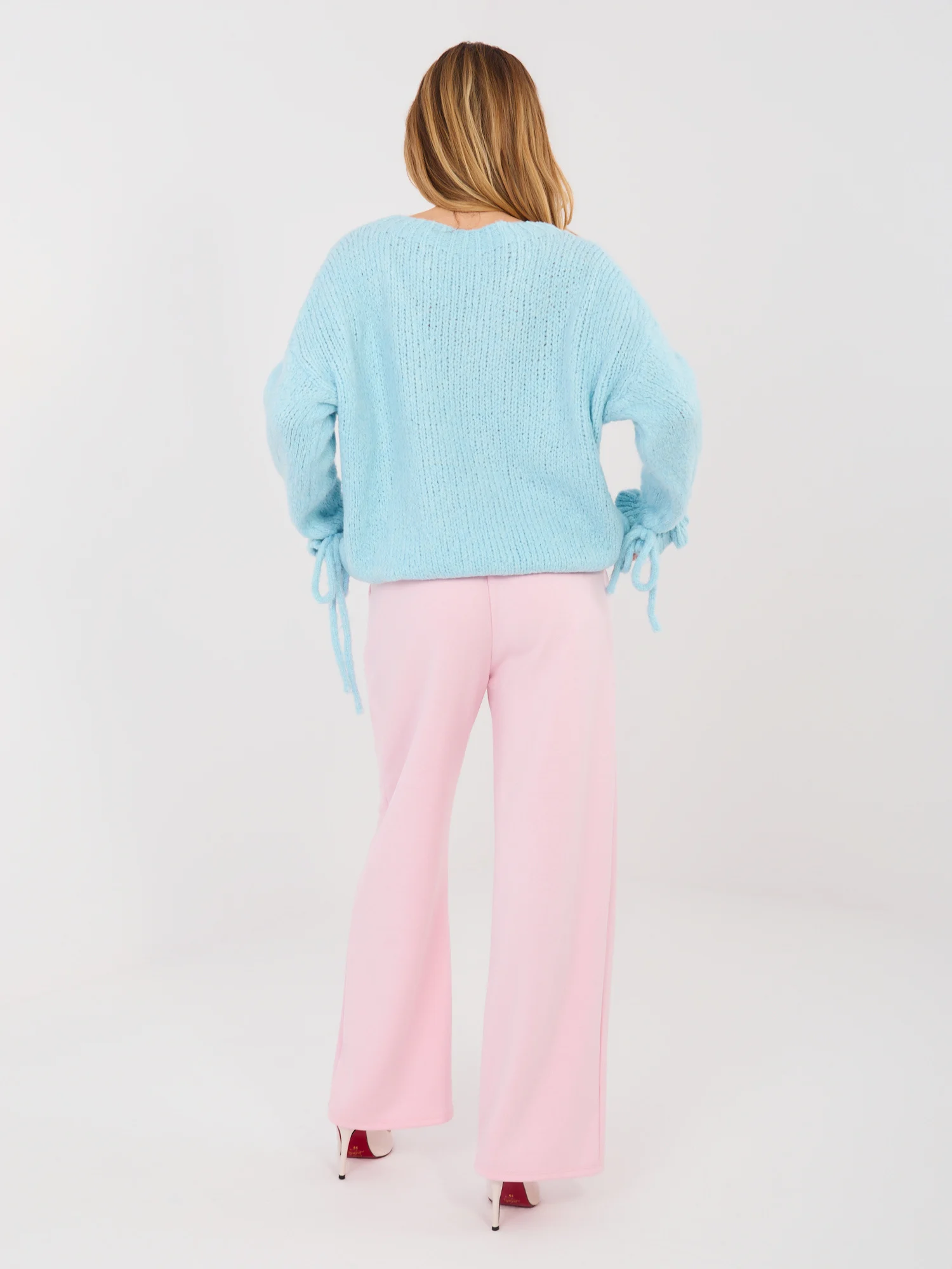 Pantaloni Dama Lunga, Elegant, RUE PARIS, Roz Eleganta Office - imagine 2