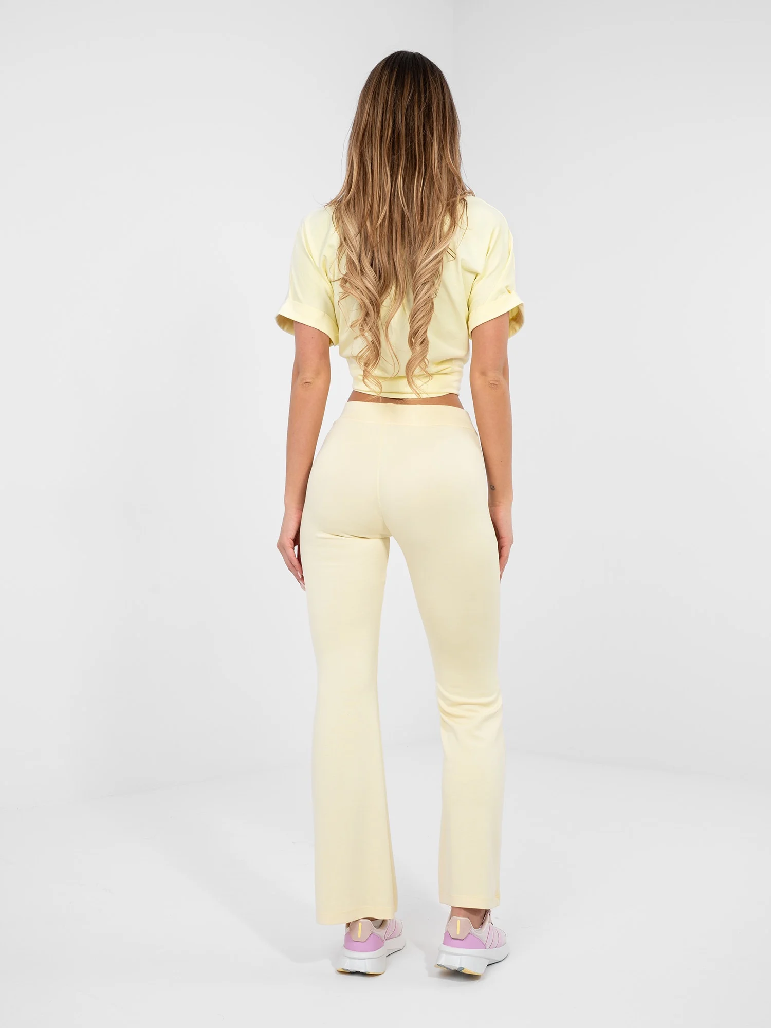 Pantaloni Trening Dama Lejera, Guler inalt, RUE PARIS, Galben - imagine 6