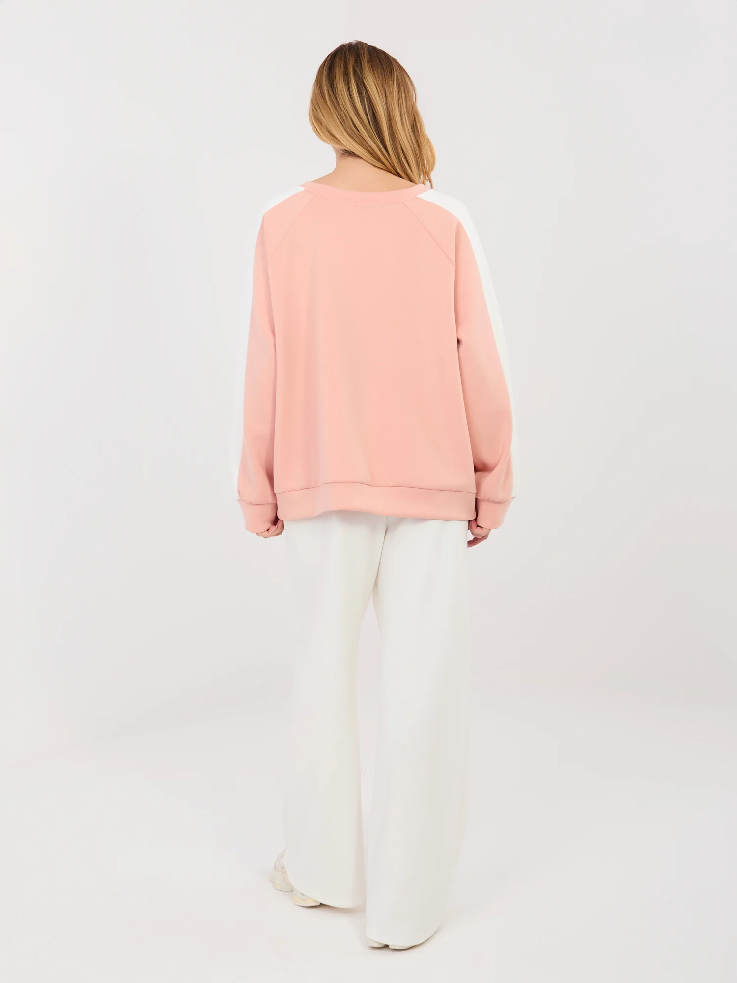 Compleu Dama Maneca lunga, Imprimat, ITALY MODA, Piersica Casual - Image 3