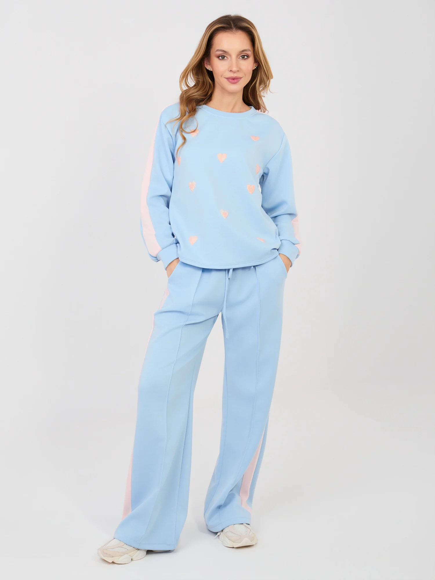 Compleu Dama Maneca lunga, Imprimat, RUE PARIS, Albastru Casual - imagine 7